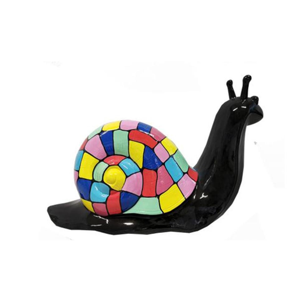 JVmoebel Skulptur Designer Figur Bunte Schnecke aus hochwertigem Material, mehrfarbig (1 St), Made in Europe