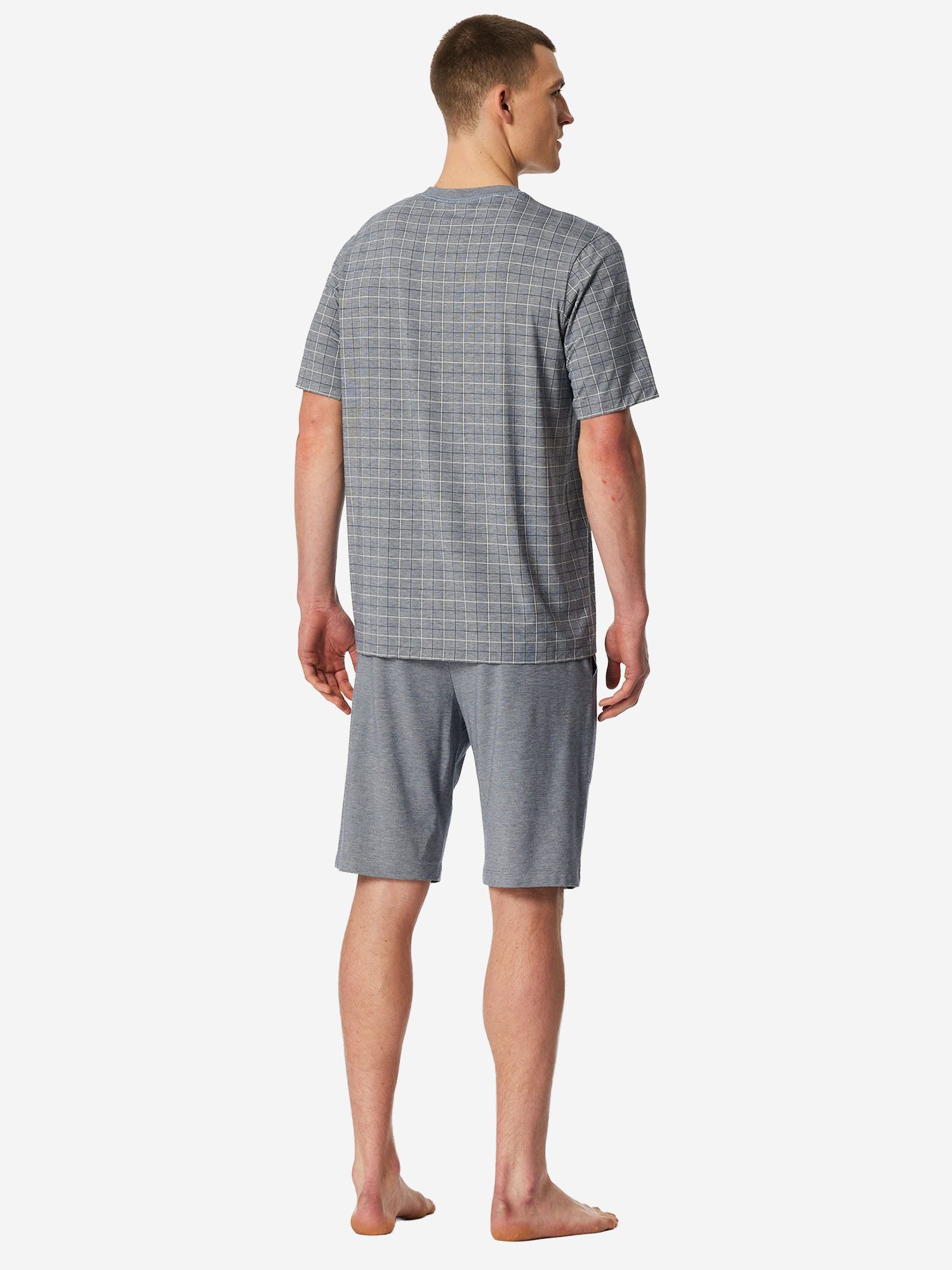 Schiesser Pyjama Selected Premium Jacquard (2 tlg) Schlafanzug, Pyjama Set, Nachtwäsche – Bild 4 von 5