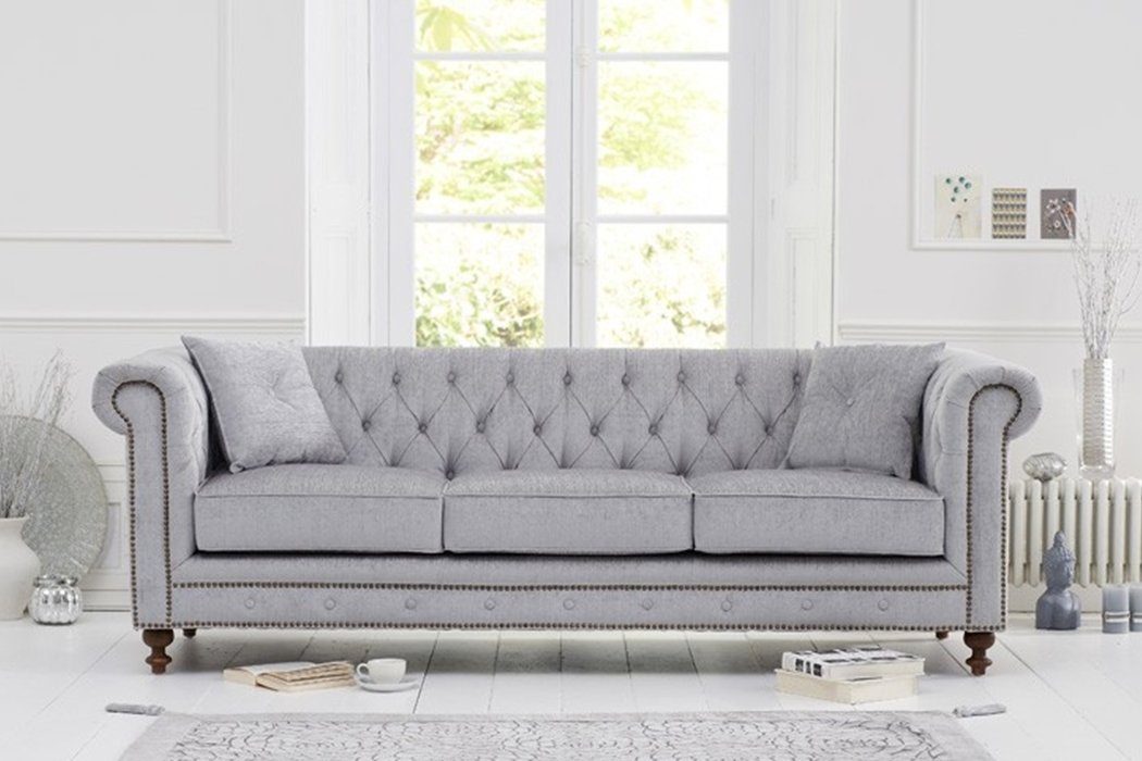 JVmoebel Sofa Chesterfield Design, Dreisitzer Polstermöbel Couch in Made Europe Sofa luxus