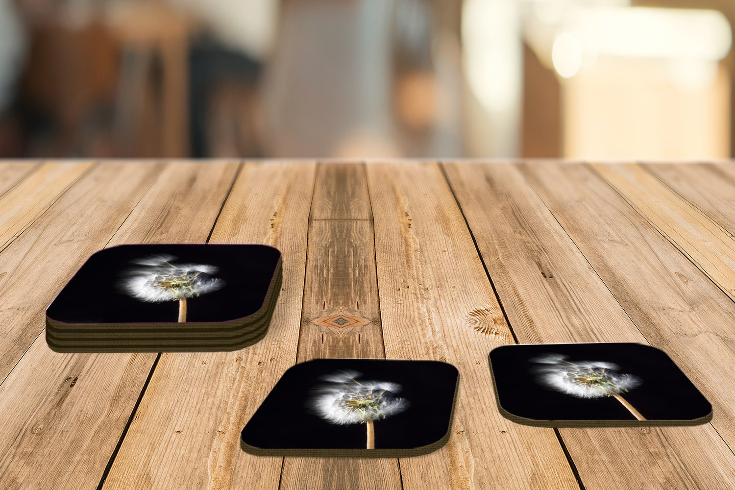 Eine Pollenblume Hintergrund, 6-tlg., Korkuntersetzer, Zubehör Gläser, Tasse Tischuntersetzer, Untersetzer, für Glasuntersetzer MuchoWow schwarzem auf Glasuntersetzer,