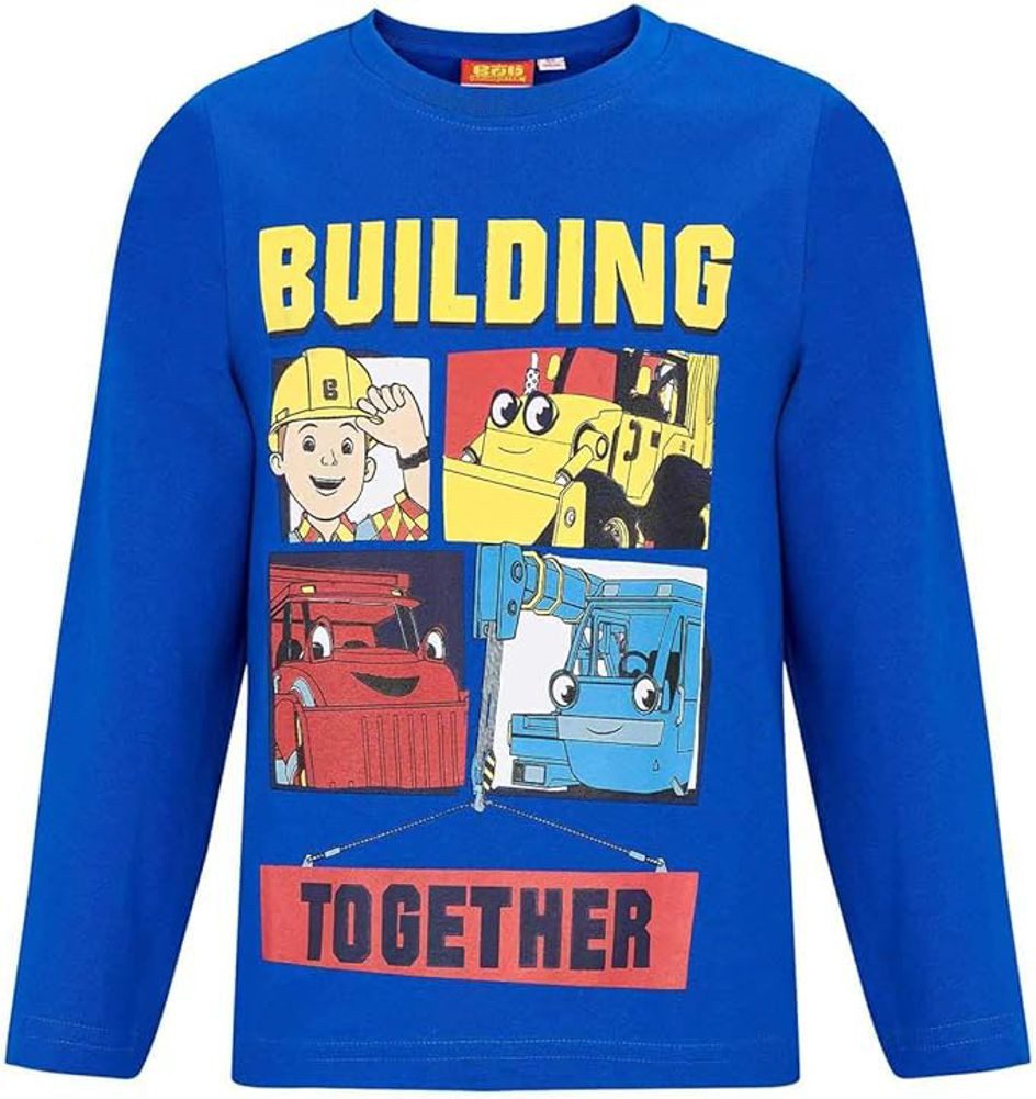 Bob der Baumeister Longsleeve Bob der Baumeister langarm T-Shirt blau 116 Jungen 6 Jahre