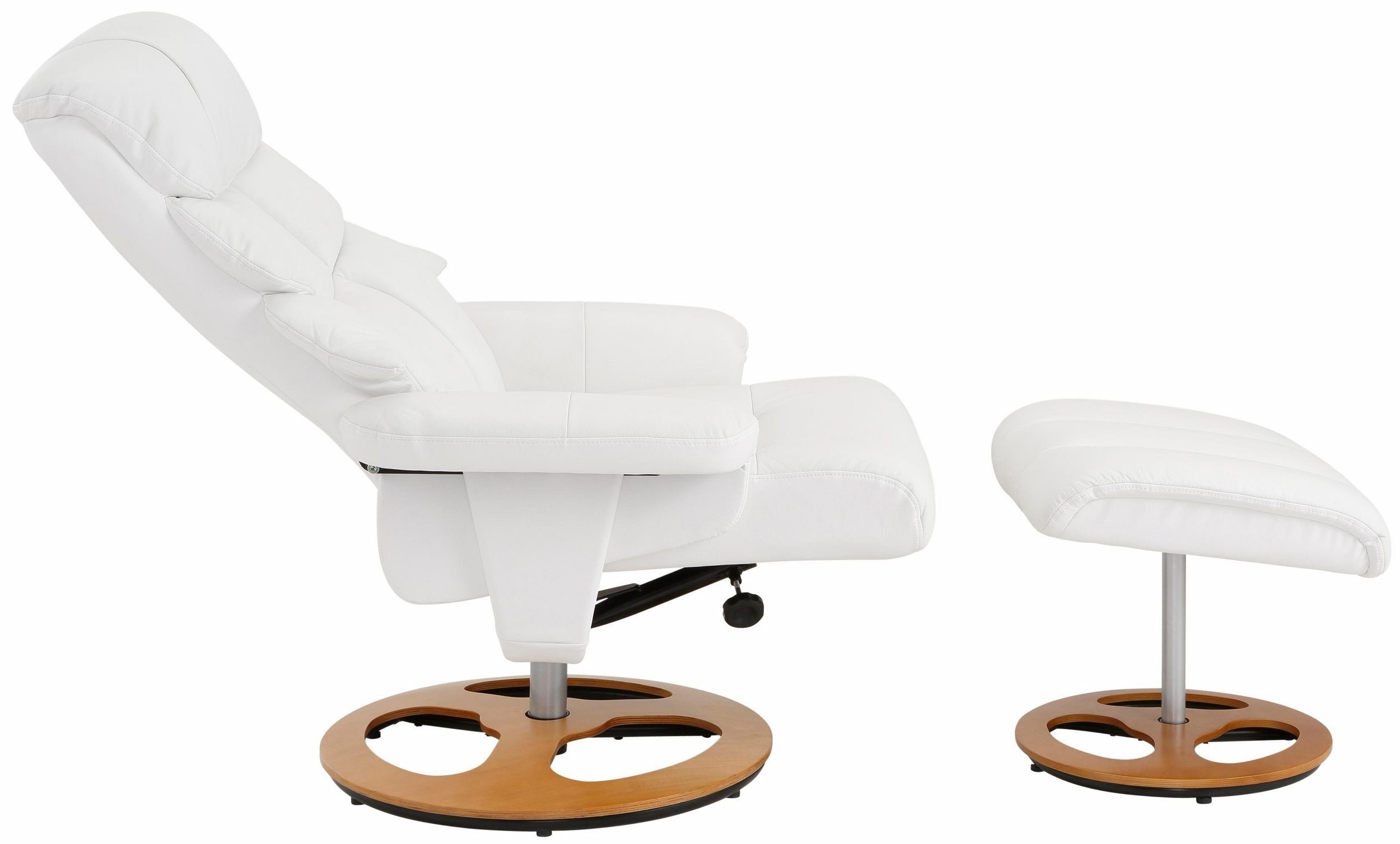 loft24 Relaxsessel Tony, Sessel mit Hocker, Relaxfunktion, Sitzhöhe 43 cm