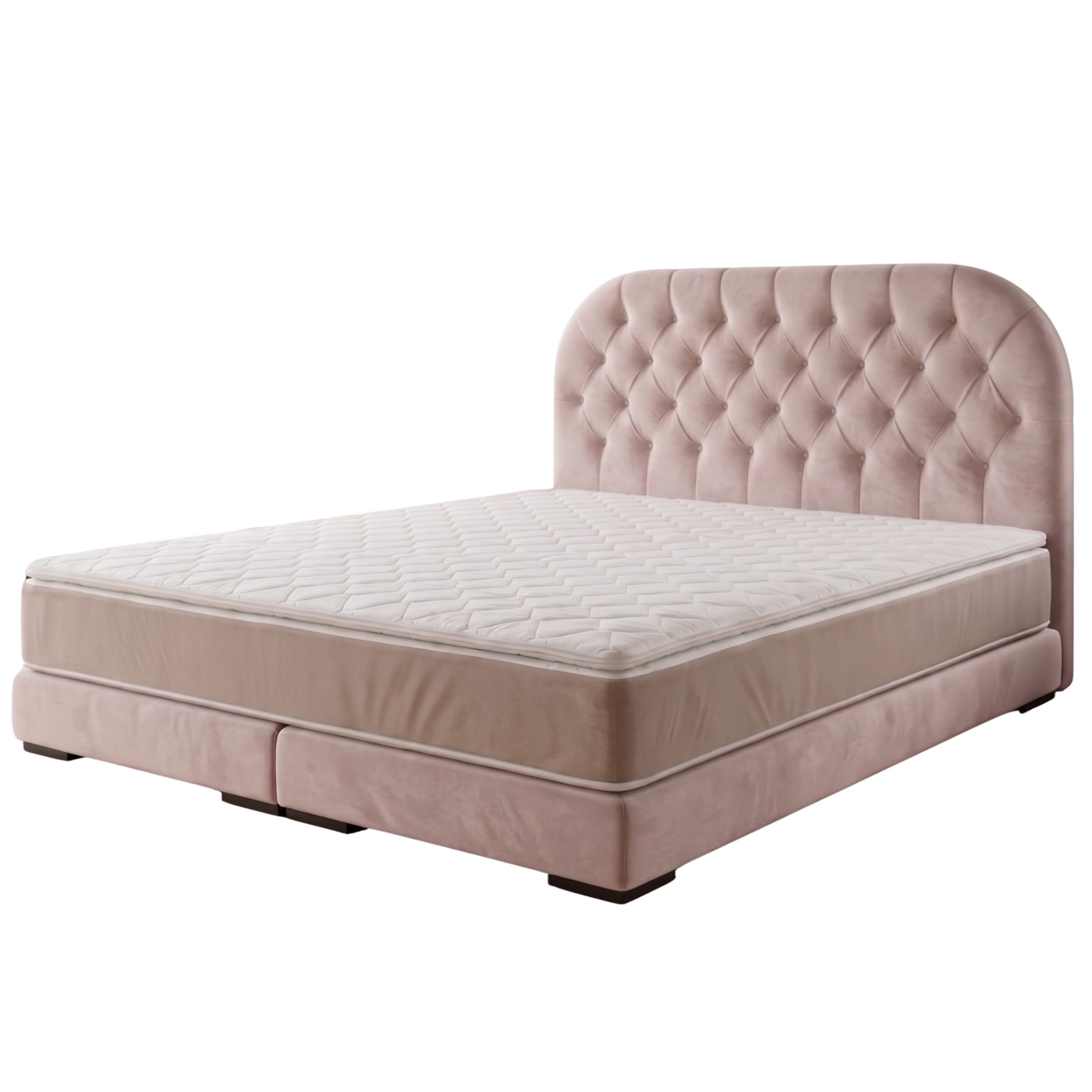 A&J MöbelLand GmbH Polsterbett LEON mit Kopfteil - Stilvolles Bettgestell für Ihr Schlafzimmer (Länge: 209 cm, Höhe Kopfteil: 110 cm, 4 Kopfteil-Varianten, 7 Größen zur Auswahl, Modernes Design, TOP ANGEBOT!, Inklusive Bettgestell), Komplettgestell-Set