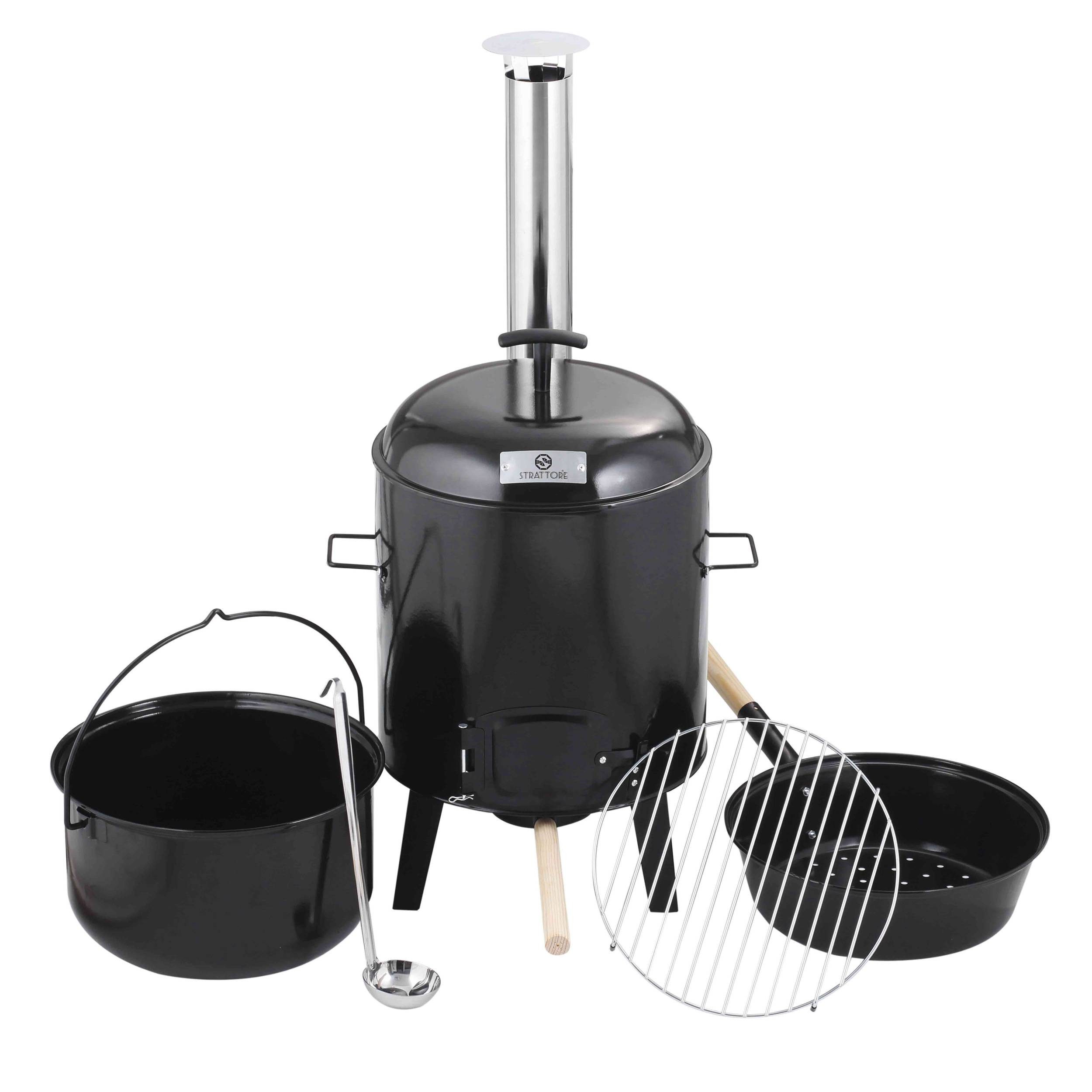 Strattore Holzkohlegrill 5in1 Gulaschkanone / Gulaschkessel 19 Liter – Bild 4 von 5