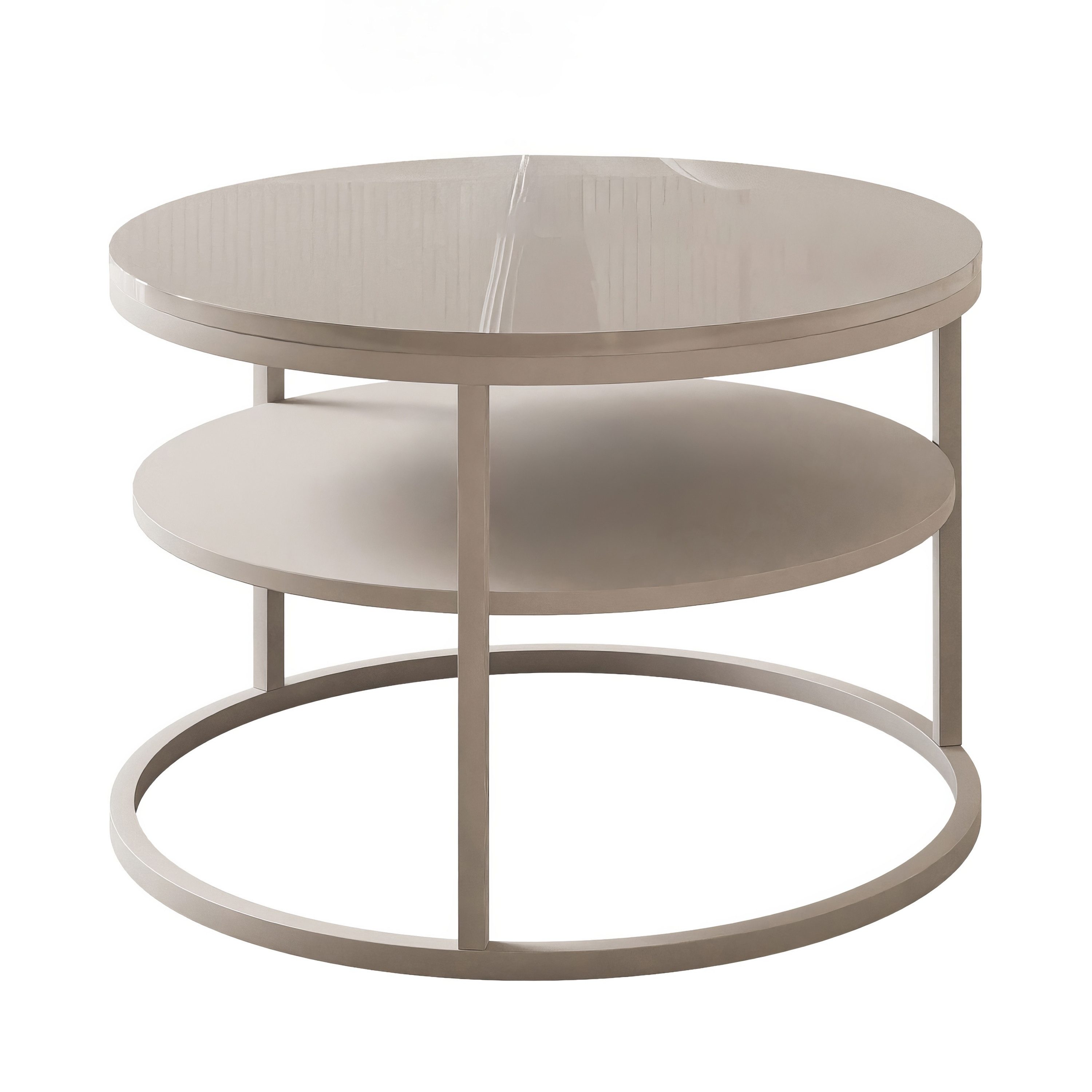 Lookway Couchtisch CIRI SLIM Kaschmir Hochglanz mit Ablage (1 Tisch), Durch günstig online kaufen