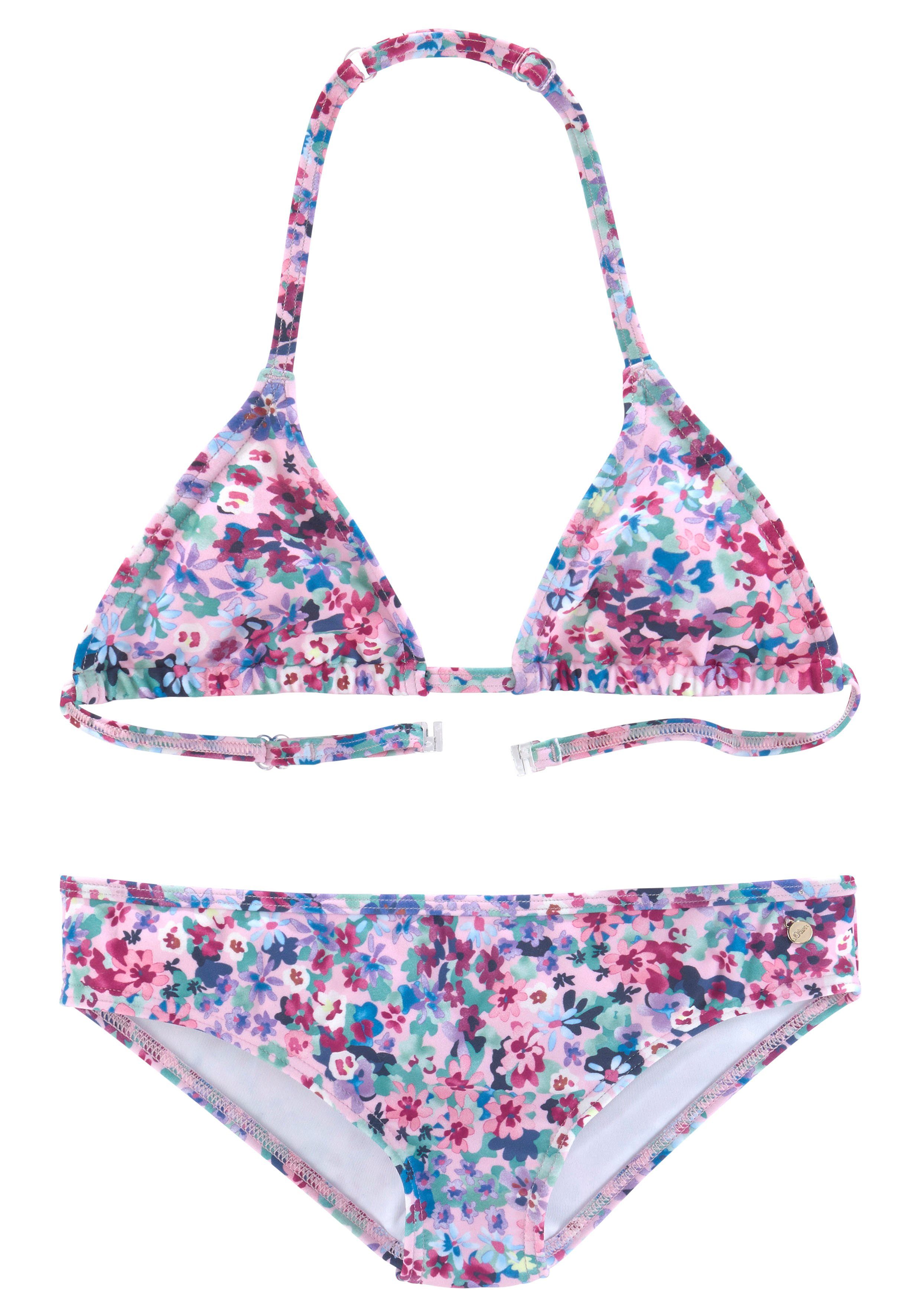 Blumendruck s.Oliver Triangel-Bikini mit sommerlichem