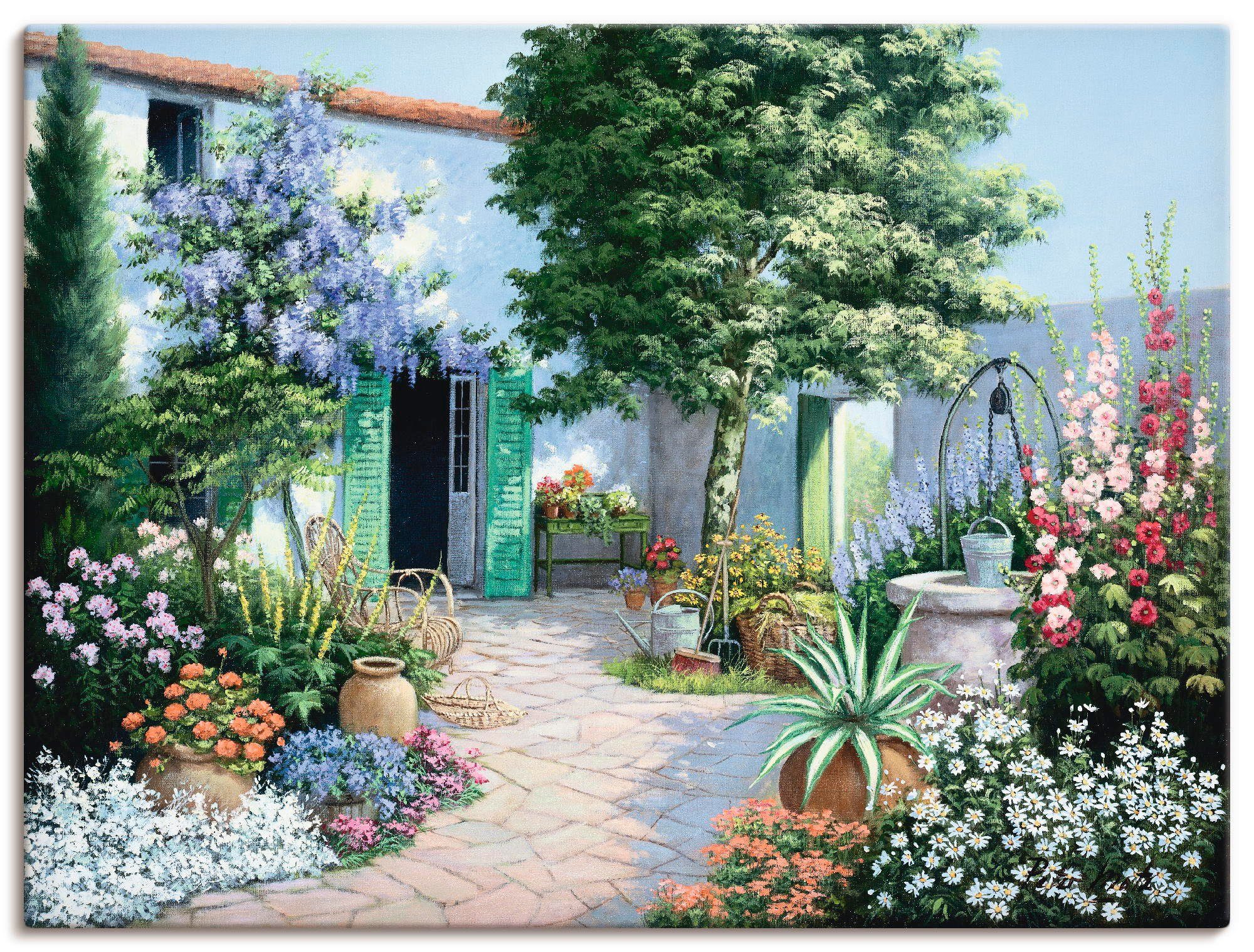 Artland Wandbild Ein kleines Paradies, Garten (1 St), als Leinwandbild, Poster in verschied. Größen