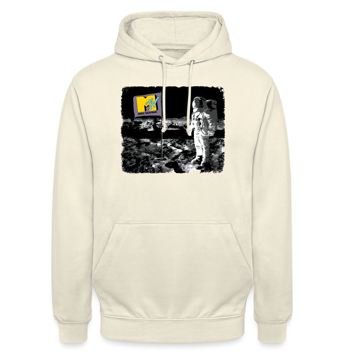 Hoodie MTV Astronaut Auf Dem Mond Mit MTV-Flagge Unisex Hoodie