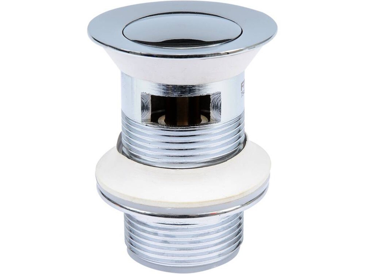 Waschbeckenstöpsel Automatischer Stöpsel, Ablaufgarnitur Chrom Pop Up 1 1/4" mit Überlauf