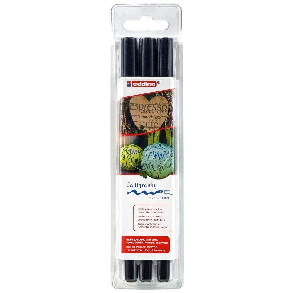 edding Filzstift edding 1255 Fasermaler calligraphy pen 3er Set