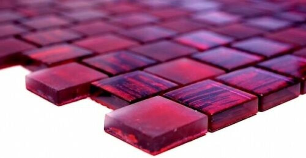Crystal Mosani pink Mosaik matt Milchglas Glasmosaik klar Mosaikfliesen Fliese