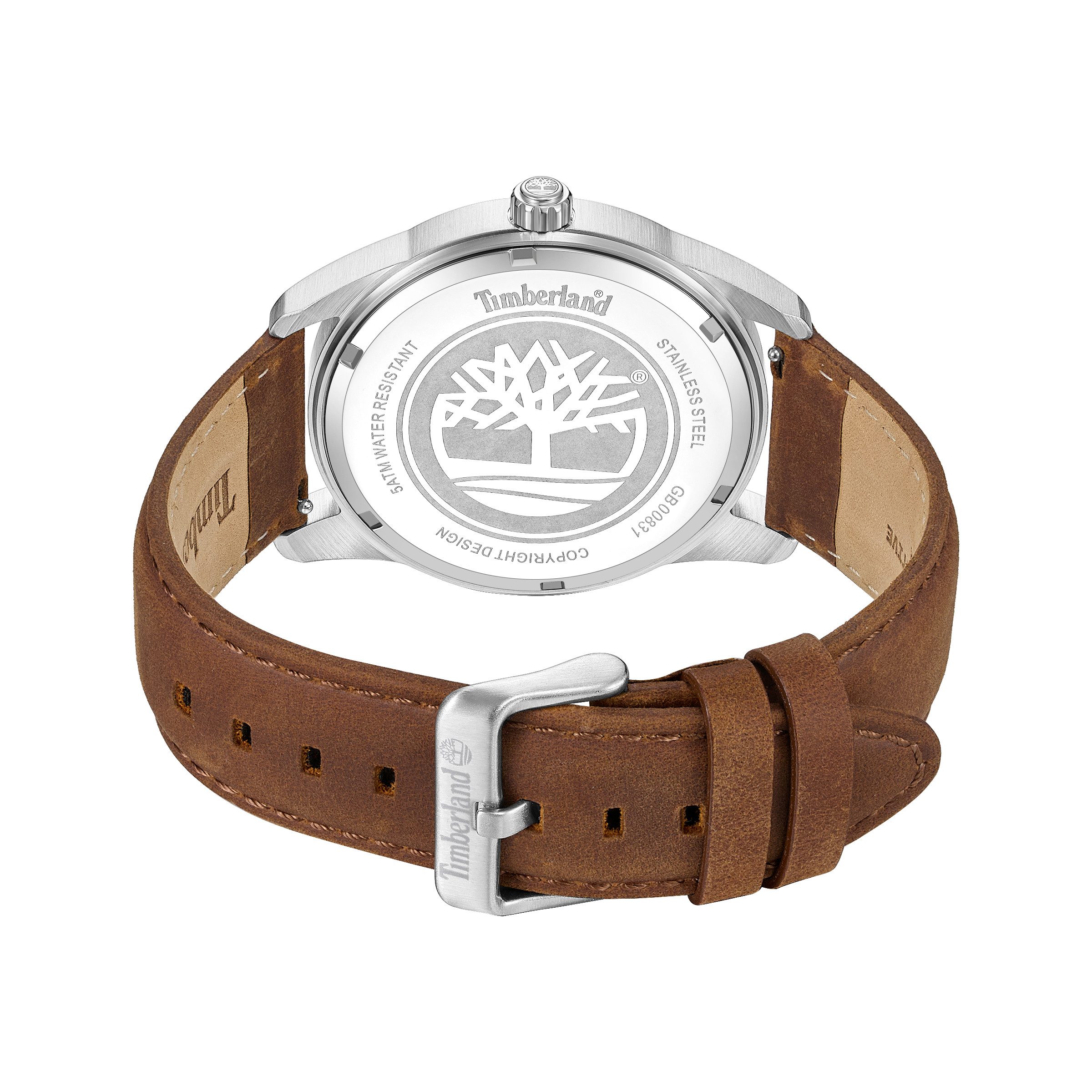 Timberland Quarzuhr Birch Road TDWGB0083103, Armbanduhr, Herrenuhr, Lederarmband, analog, Tag