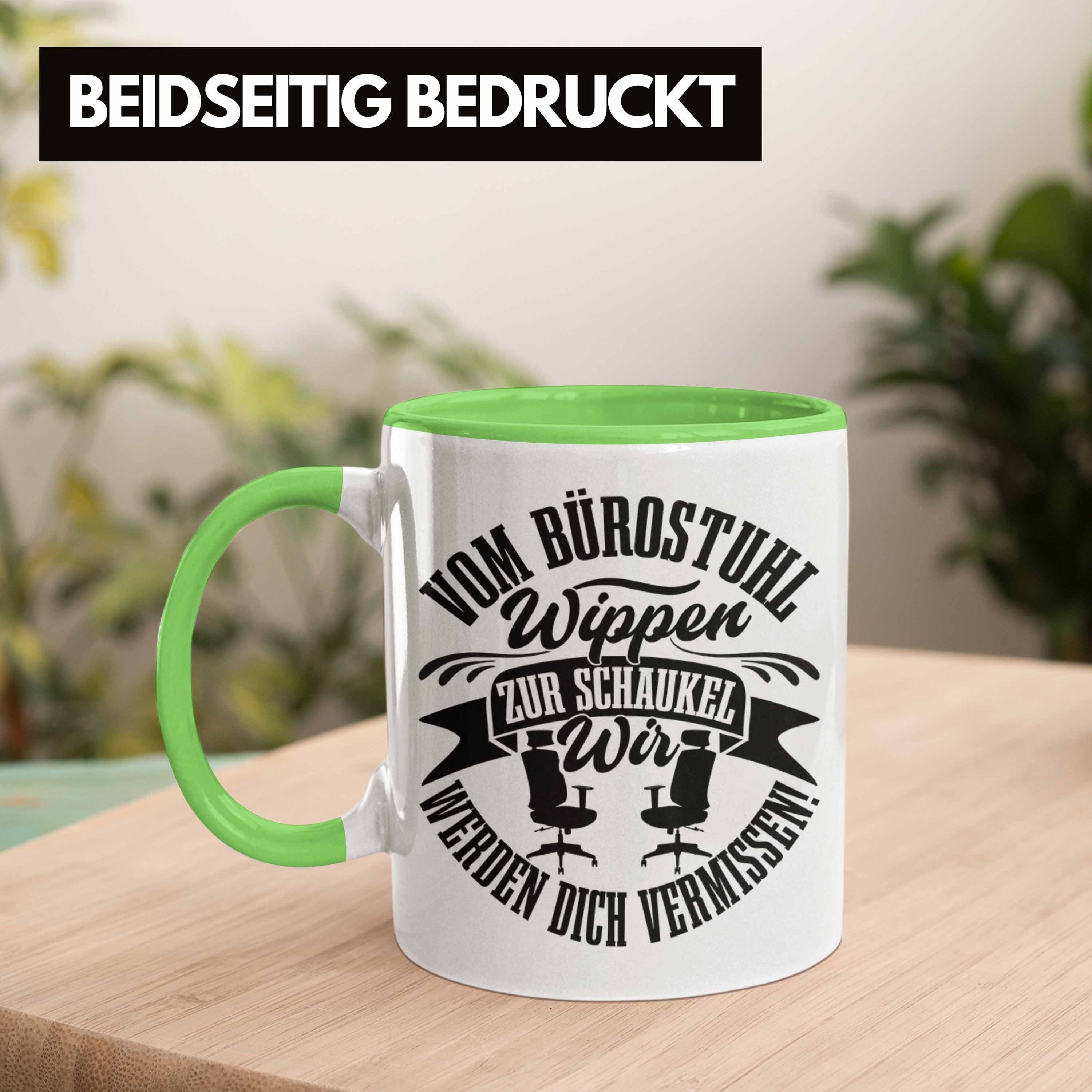 Trendation Tasse Tasse Kaffeetasse Geschenk Grün Kollegi Abschied Mutterschutz Mutterschutz