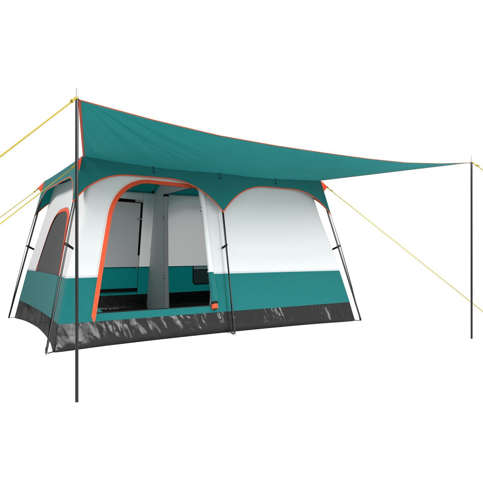 COSTWAY Kuppelzelt, Personen: 6, wasserdichtes Campingzelt mit Tragetasche