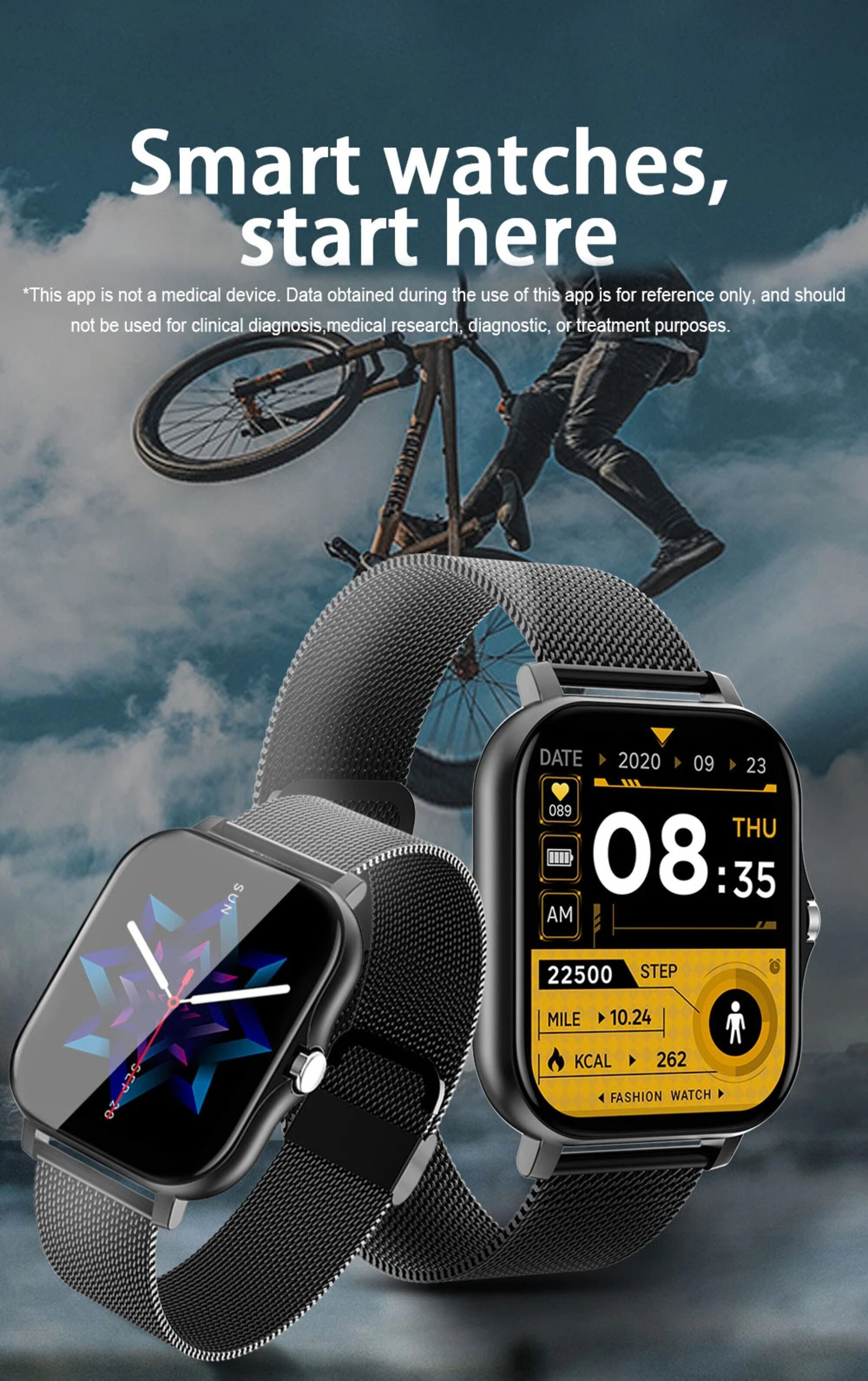 Nagham Ghazal Aswad Smartwatch Frauen Bluetooth Anruf Armband Sport Tracker 2025 Smartwatch (4cm cm/1.69 Zoll)