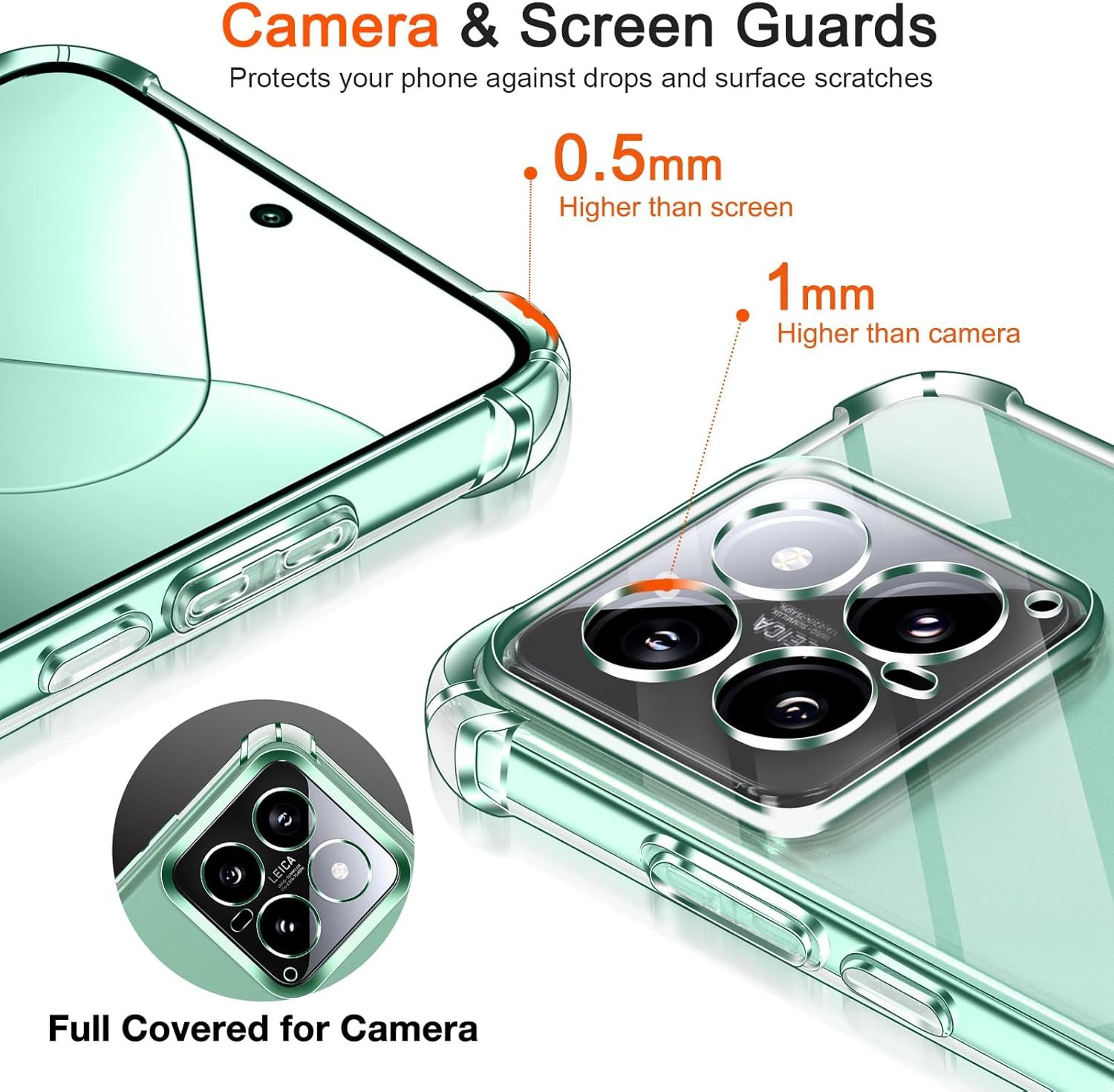 Widmann-Shop Handyhülle Hülle für Xiaomi 14/T 14T Pro 14 Ultra Hülle Case Klar Kratzfest