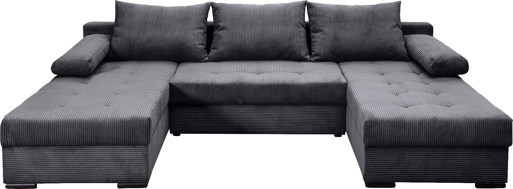 COLLECTION AB Wohnlandschaft Josy U-Form, B: 269 cm, mit Bettfunktion & Bettkasten, Federkern