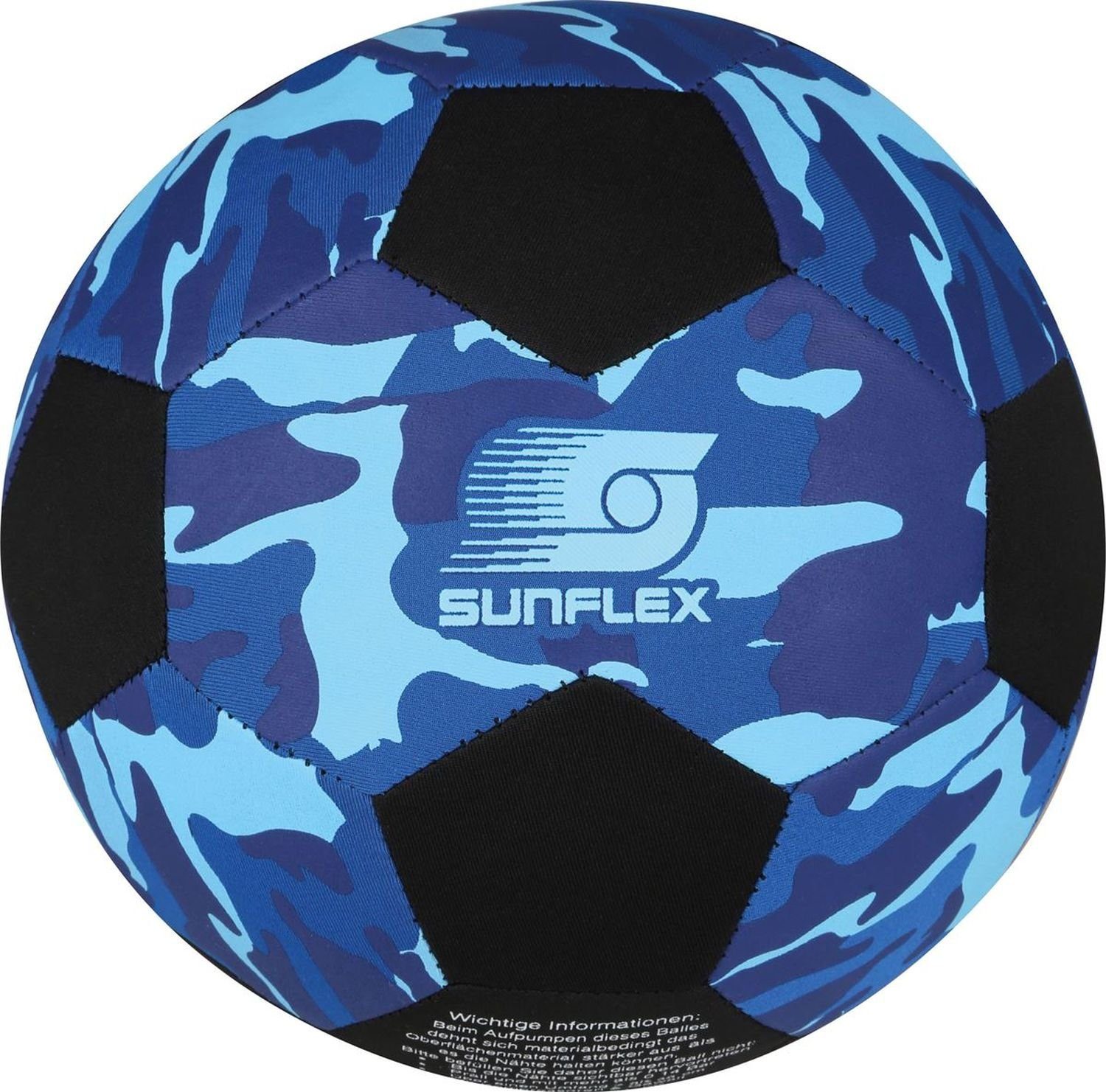 Sunflex Fußball Neopren Fußball, Größe 5 Camo Blau