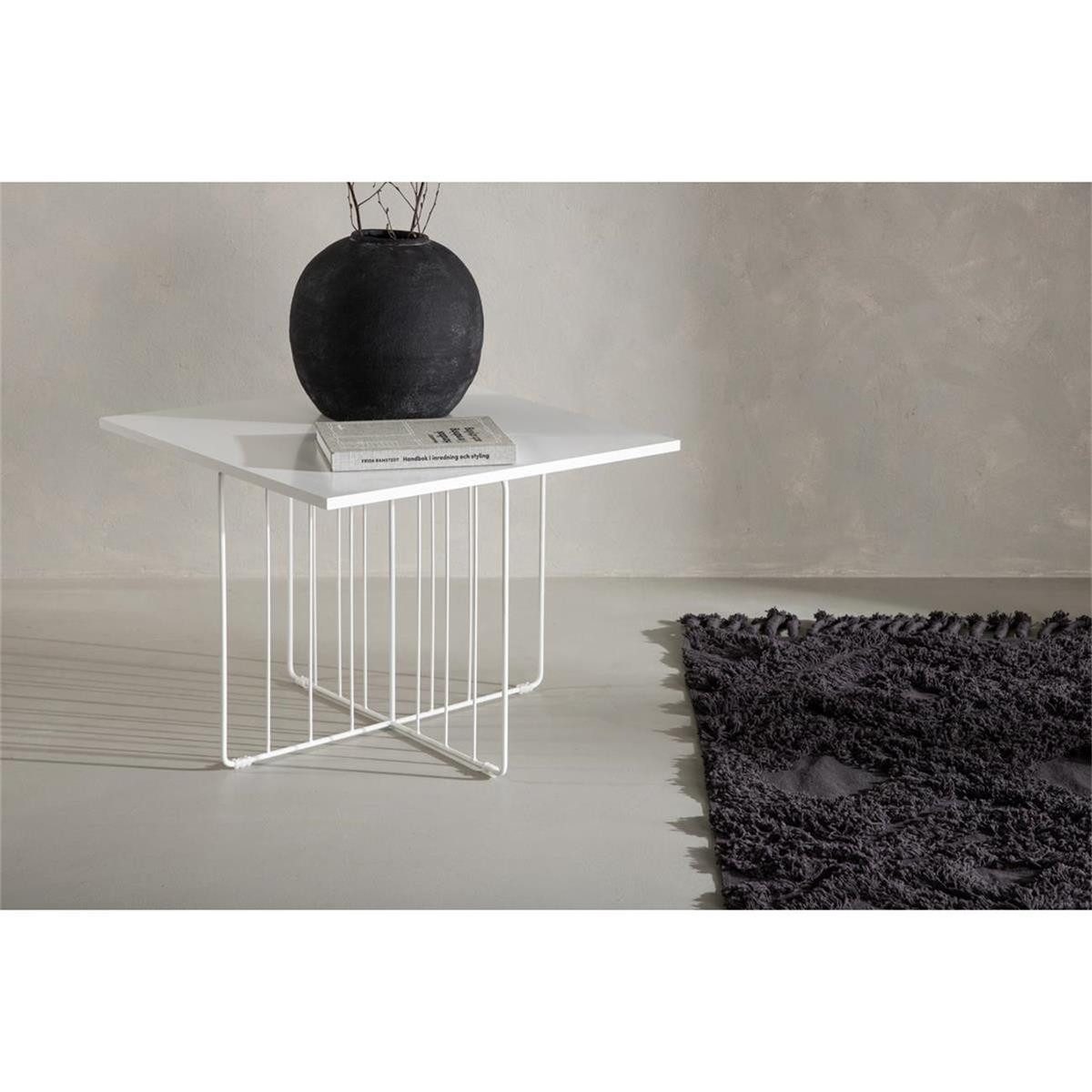 Beistelltisch DAYTON Couchtisch 40x40cm - Sofa Tisch / Beistelltisch in weiß