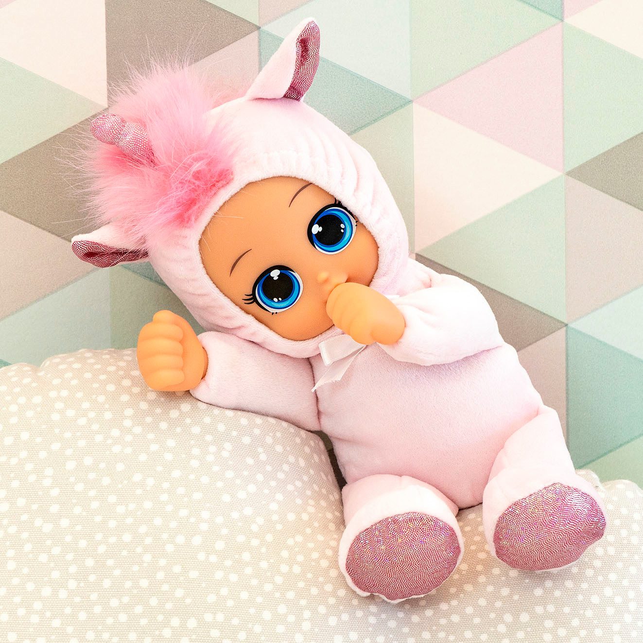 Bayer Babypuppe Funny Baby Einhorn, 30 cm – Bild 3 von 5