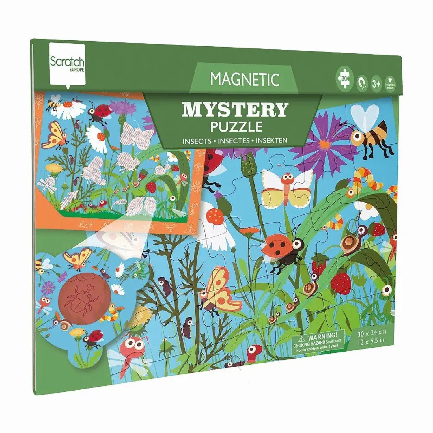 SCRATCH Puzzle SCRATCH - Magnetisches Entdeckerpuzzle Gartentiere, Puzzleteile