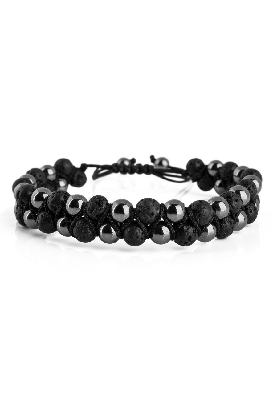Armband Sensei Perlenarmband - Hämatit + Lavastein