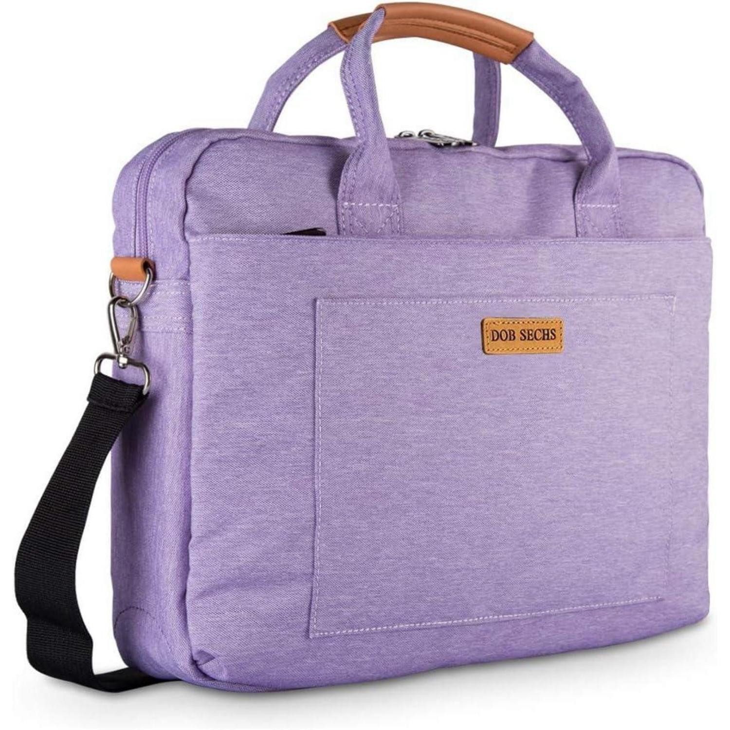 Laptoptasche Laptoptasche 15-15.6 Zoll violett mit Schulterriemen & Trolley-Gurt