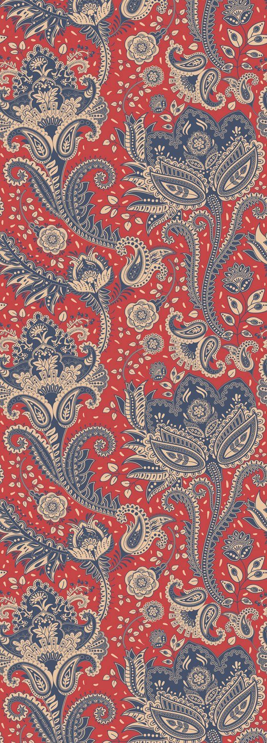 queence Vinyltapete Güven, glatt, Antikoptik, Barock, Kunst, bedruckt, 90x250cm, selbstklebend, kinderleichte Anbringung, Sticker