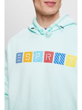 Esprit Sweatshirt Kapuzensweatshirt aus Fleece mit Logo (1-tlg)