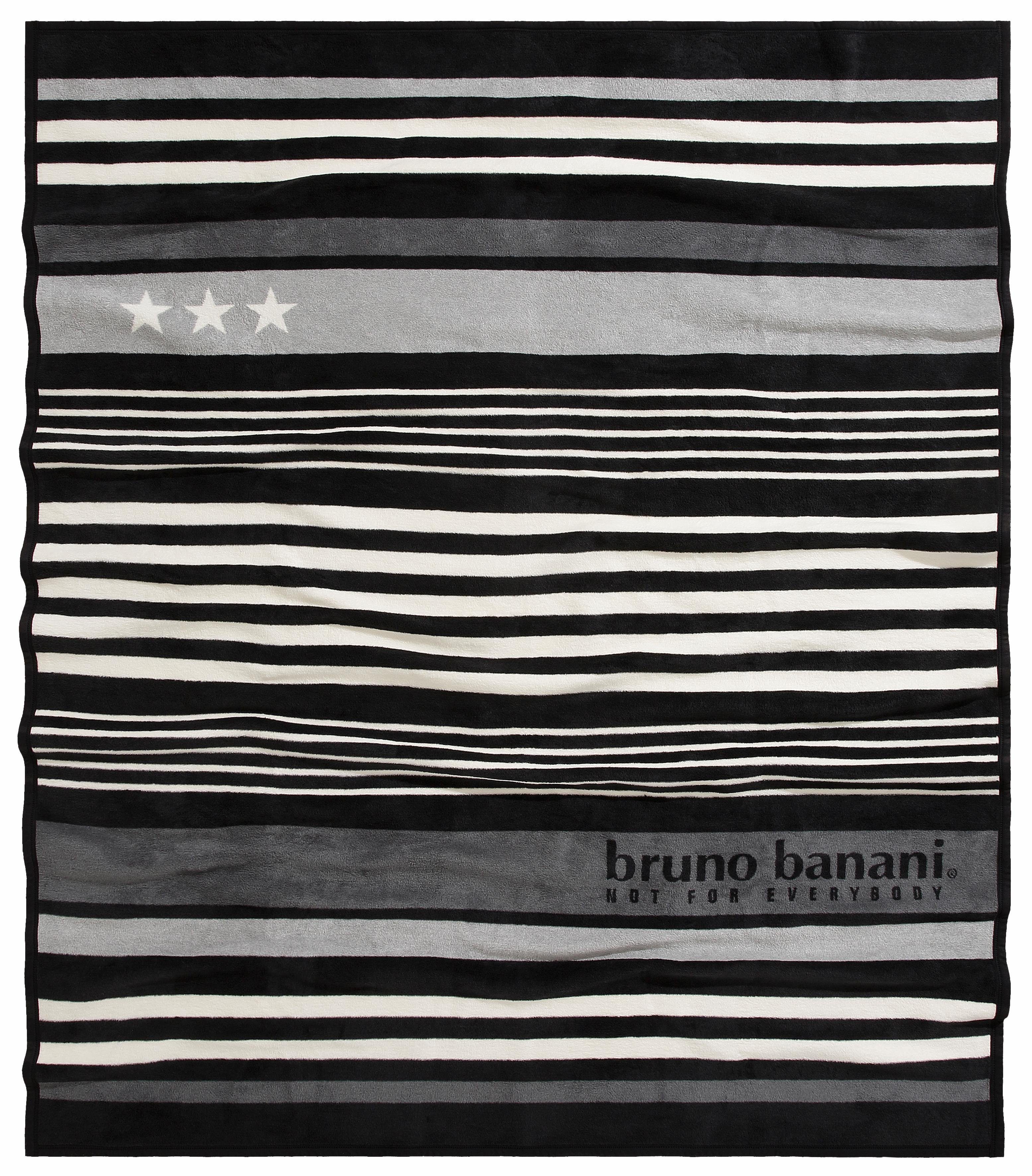 Bruno Banani Wohndecke »Brian«, mit kleinen Akzenten, Kuscheldecke günstig online kaufen