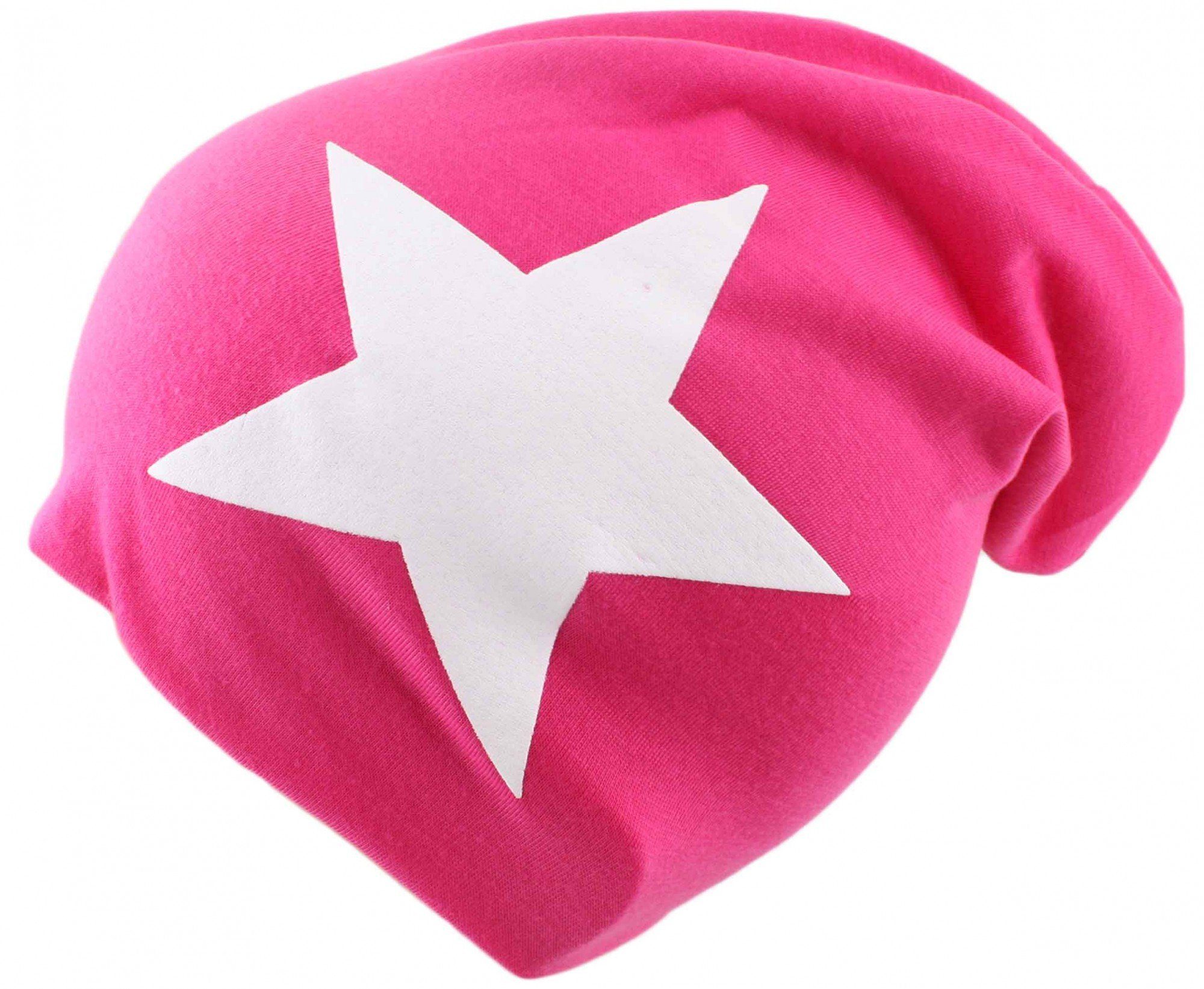 Originelli Kind pink Mütze Kindermütze Sonia Beanie Beanie "Stern"