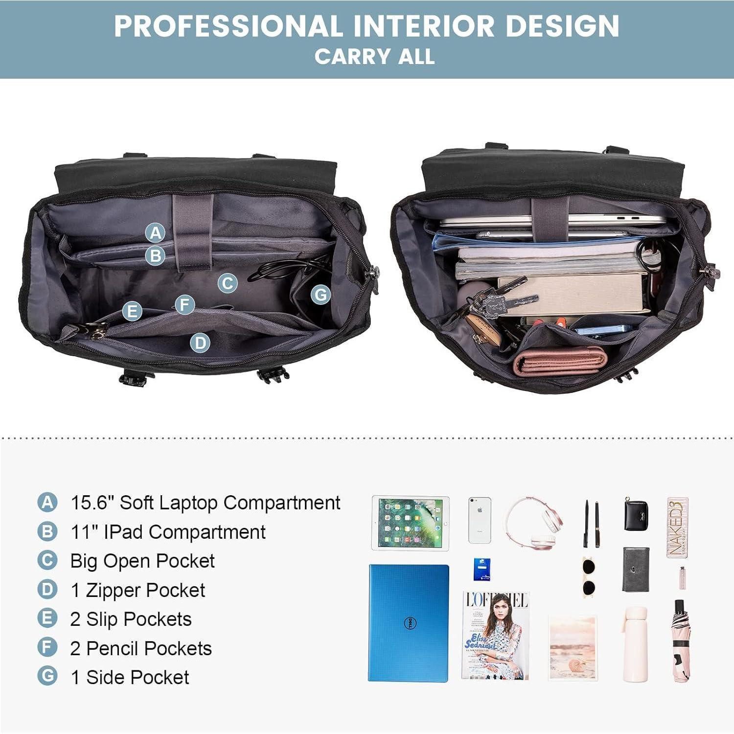LuxusKollektion Laptoprucksack Rucksack Damen Herren 15.6 Zoll Laptop Wasserdicht Schulrucksack