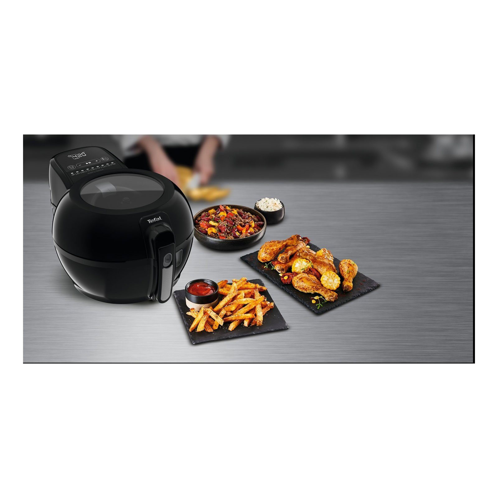 ActiFry FZ Tefal Smart W Heißluft-Fritteuse, 1550 773815 Genius Fritteuse