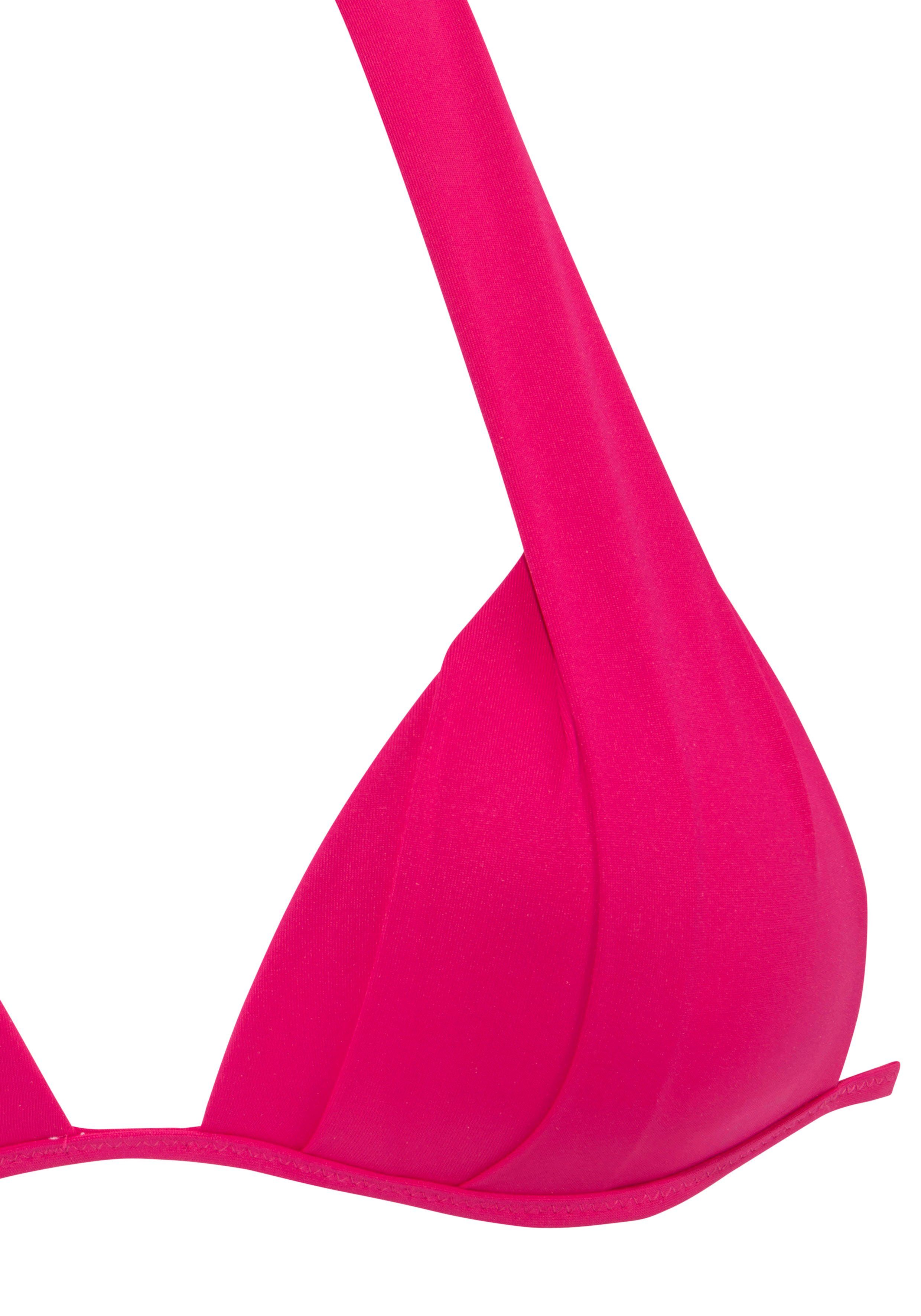 Push-Up-Effekt pink mit Triangel-Bikini LASCANA