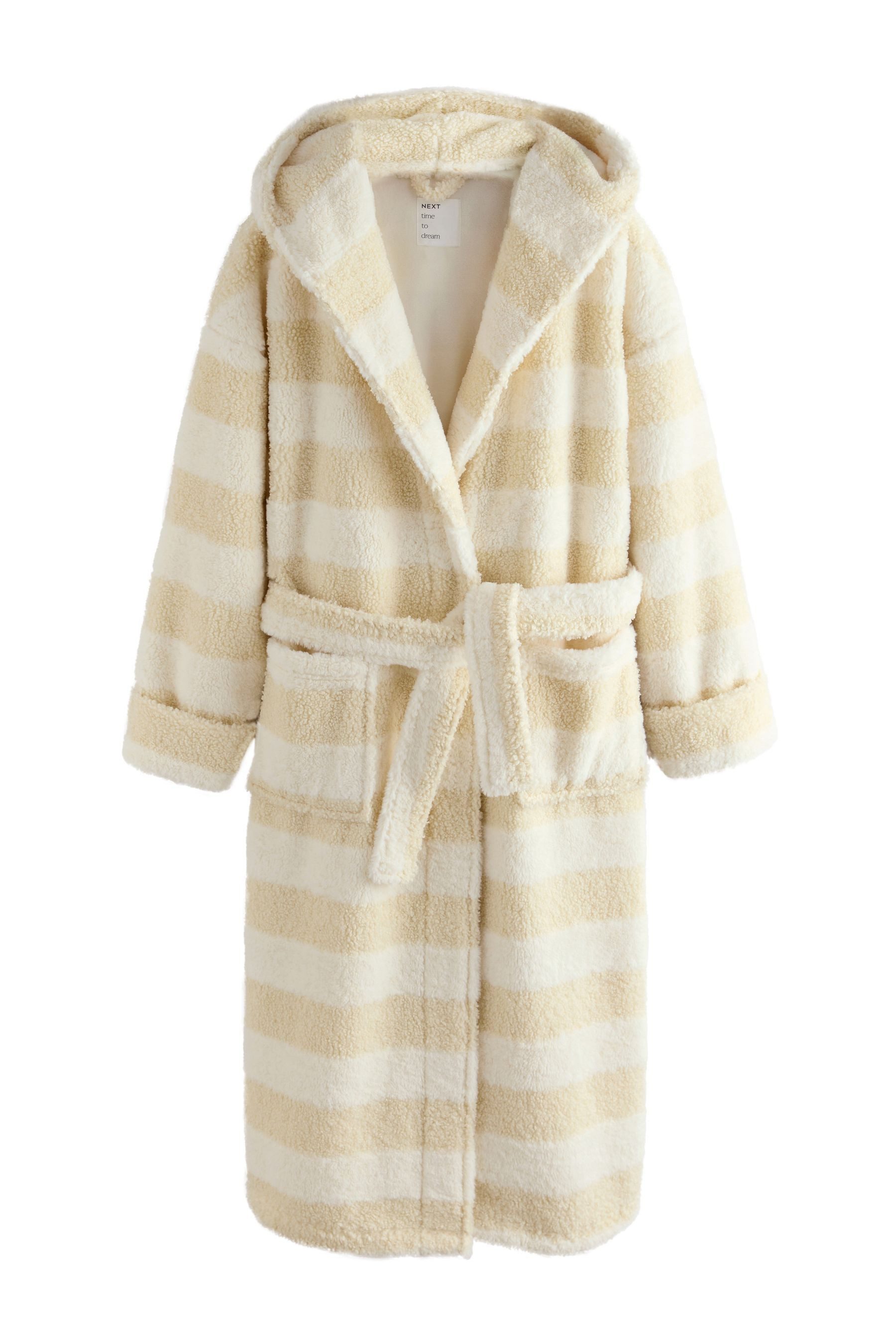 Next Damenbademantel Morgenmantel mit Strukturstreifen, Polyester (recycelt günstig online kaufen