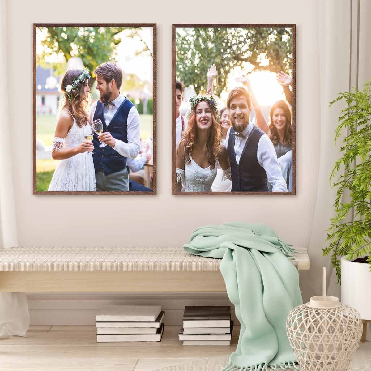 PHOTOLINI Bilderrahmen 2er Set Massivholz-Rahmen Modern günstig online kaufen