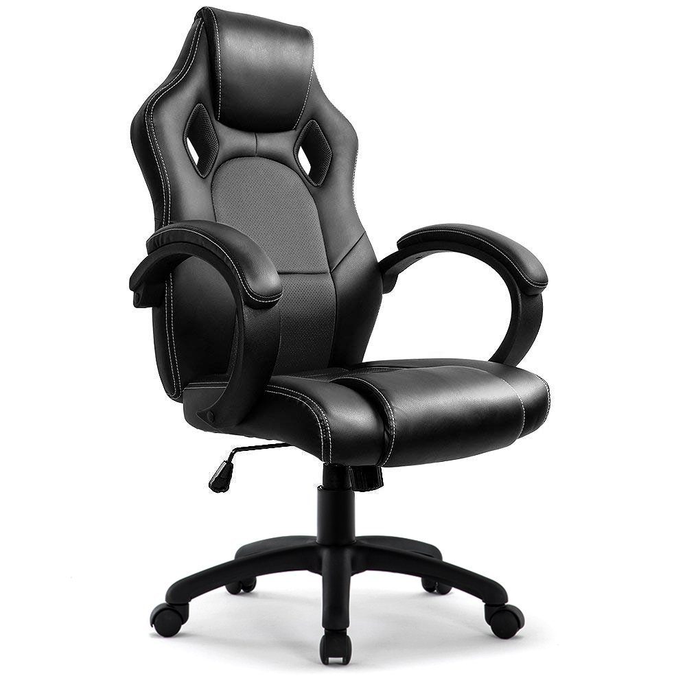Intimate WM Heart Gaming Chair Racing-Chair, höhenverstellbar, Kunstleder, Ergonomisch, hoch Rücken schwarz