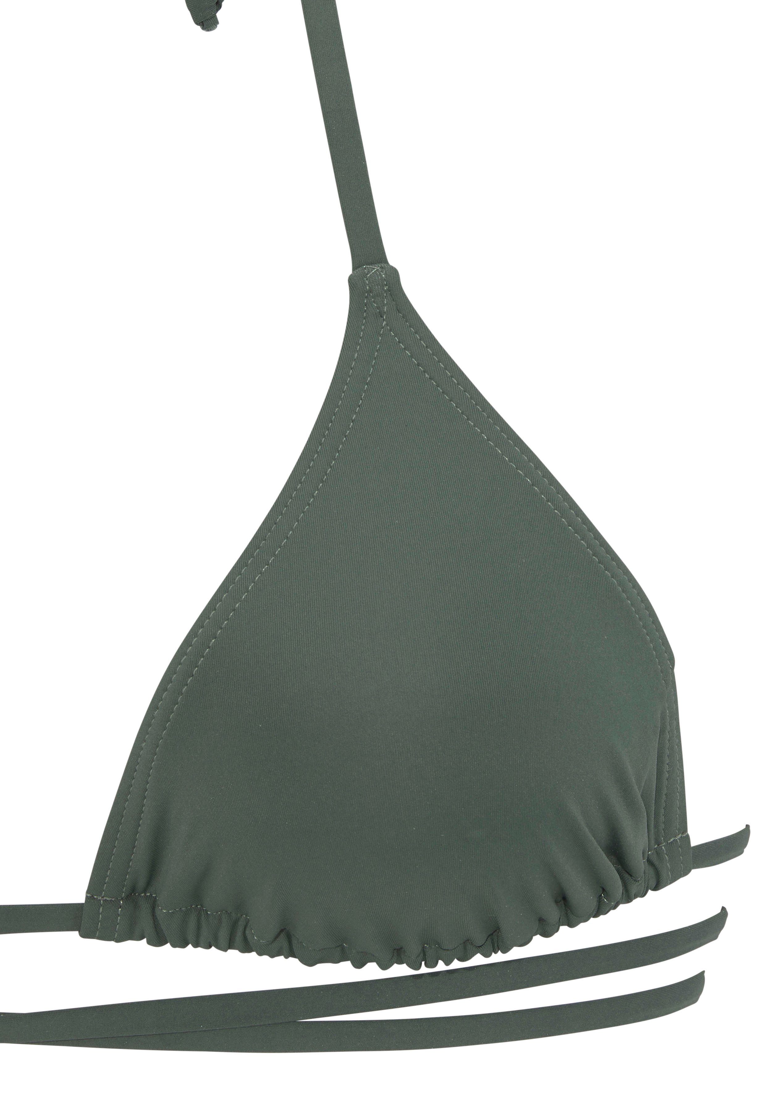 Bruno Banani Triangel-Bikini unifarben mit langem Bindeband