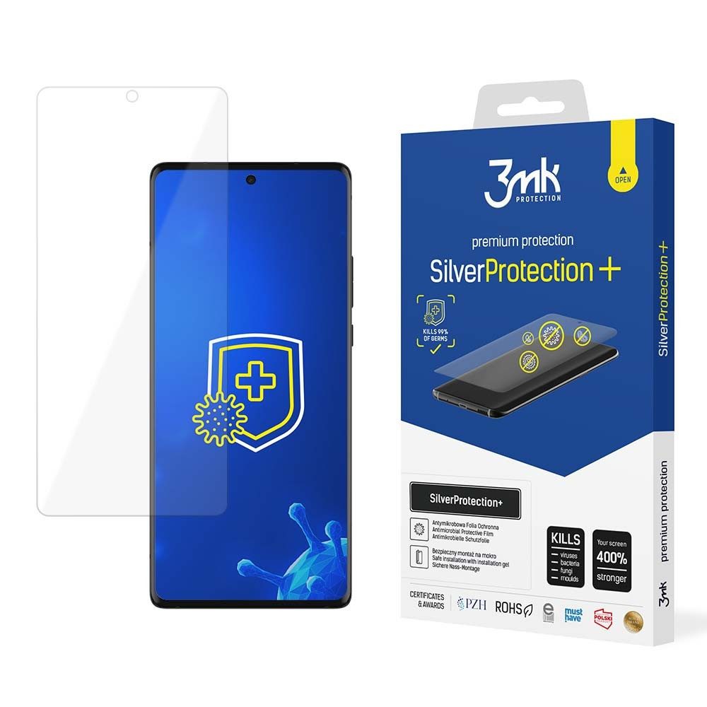 3MK Displayschutzfolie Schutzfolie Bildschirmschutz Hygienefolie für Motorola Edge 30 Ultra, Spar-Set, 1 Stück, antibakteriell, selbstheilend, Nassmontage