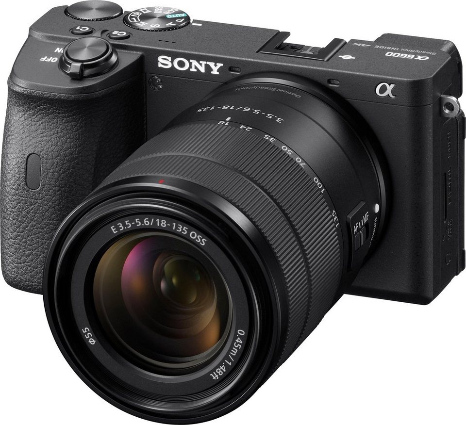 Sony Alpha 6600 + SEL18135 Systemkamera (SEL18135, 24,2 MP, Bluetooth, NFC,  WLAN (Wi-Fi), Bajonettanschluss: Sony E