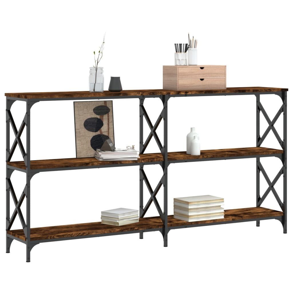 vidaXL Beistelltisch Konsolentisch Räuchereiche 156x28x80,5 cm Holzwerkstoff (1-St)