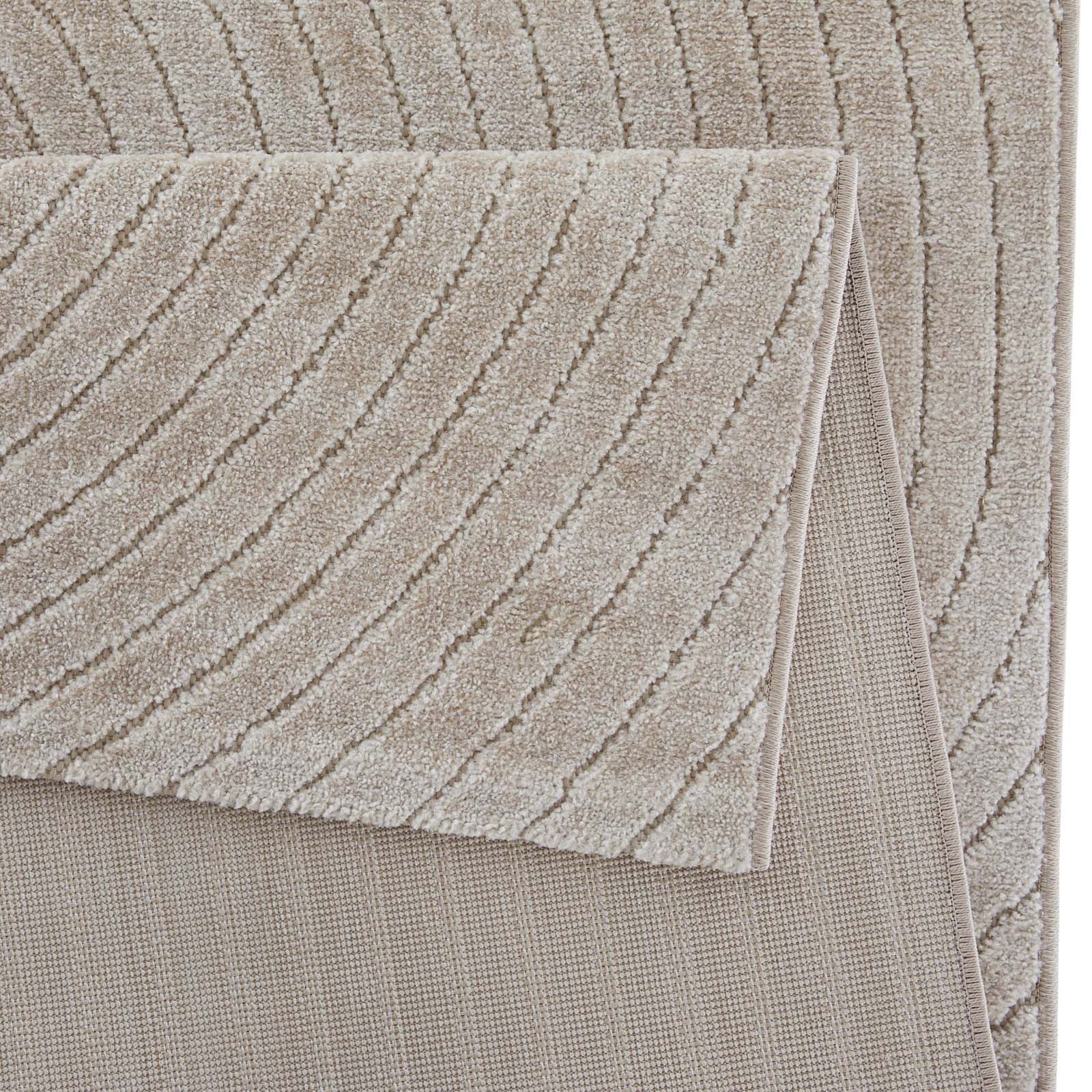 TaraCarpet Teppich TaraCarpet Zen Modern fürs Wohnzimmer Schlafzimmer und Outdoorteppich, rechteckig, Höhe: 5 mm, In&Outdoor Teppich hoch-tief 3D beige Wohnzimmer Schlafzimmer 80x150