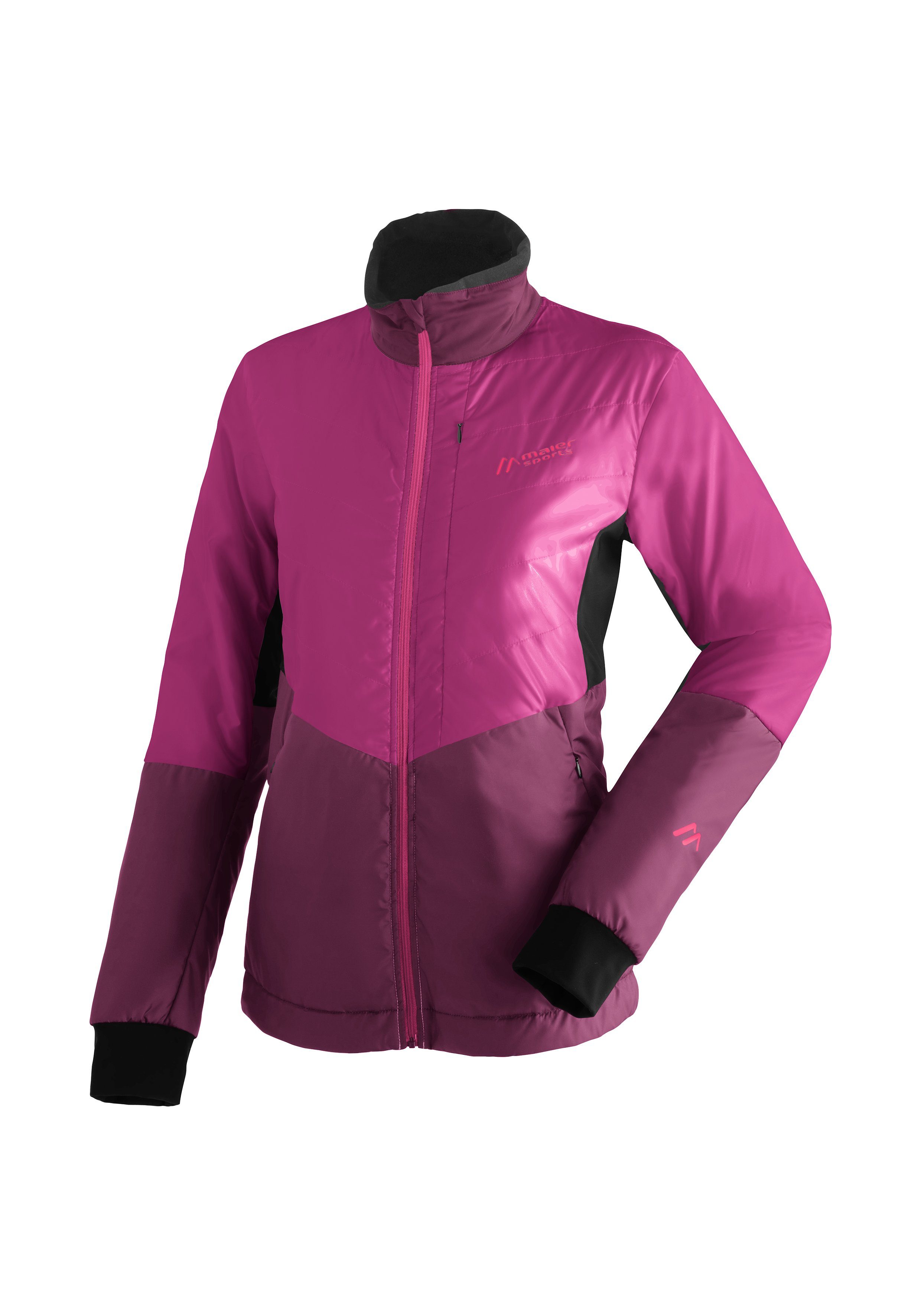 Maier Sports Skijacke Skjoma Wool W Damen Langlaufjacke, wattierte  Outdoorjacke mit 3 geräumige Taschen, Technische Hybridjacke mit partieller  60 g Wollwattierung