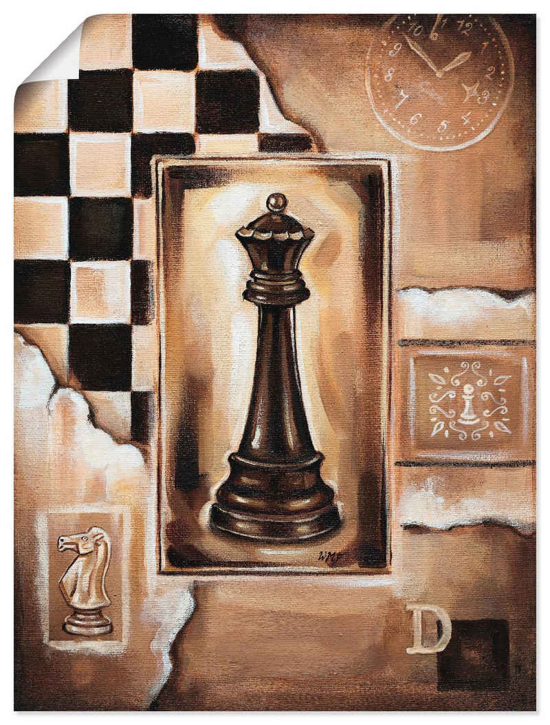 Artland Wandbild »Schach Königin«, Schach (1 St), in vielen Größen & Produktarten -Leinwandbild, Poster, Wandaufkleber / Wandtattoo auch für Badezimmer geeignet