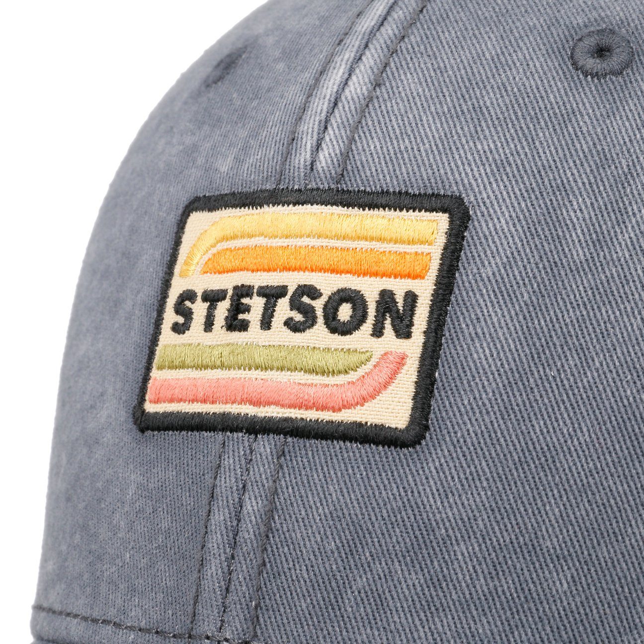 Baseball Stetson Cap (1-St) grau Metallschnalle Basecap