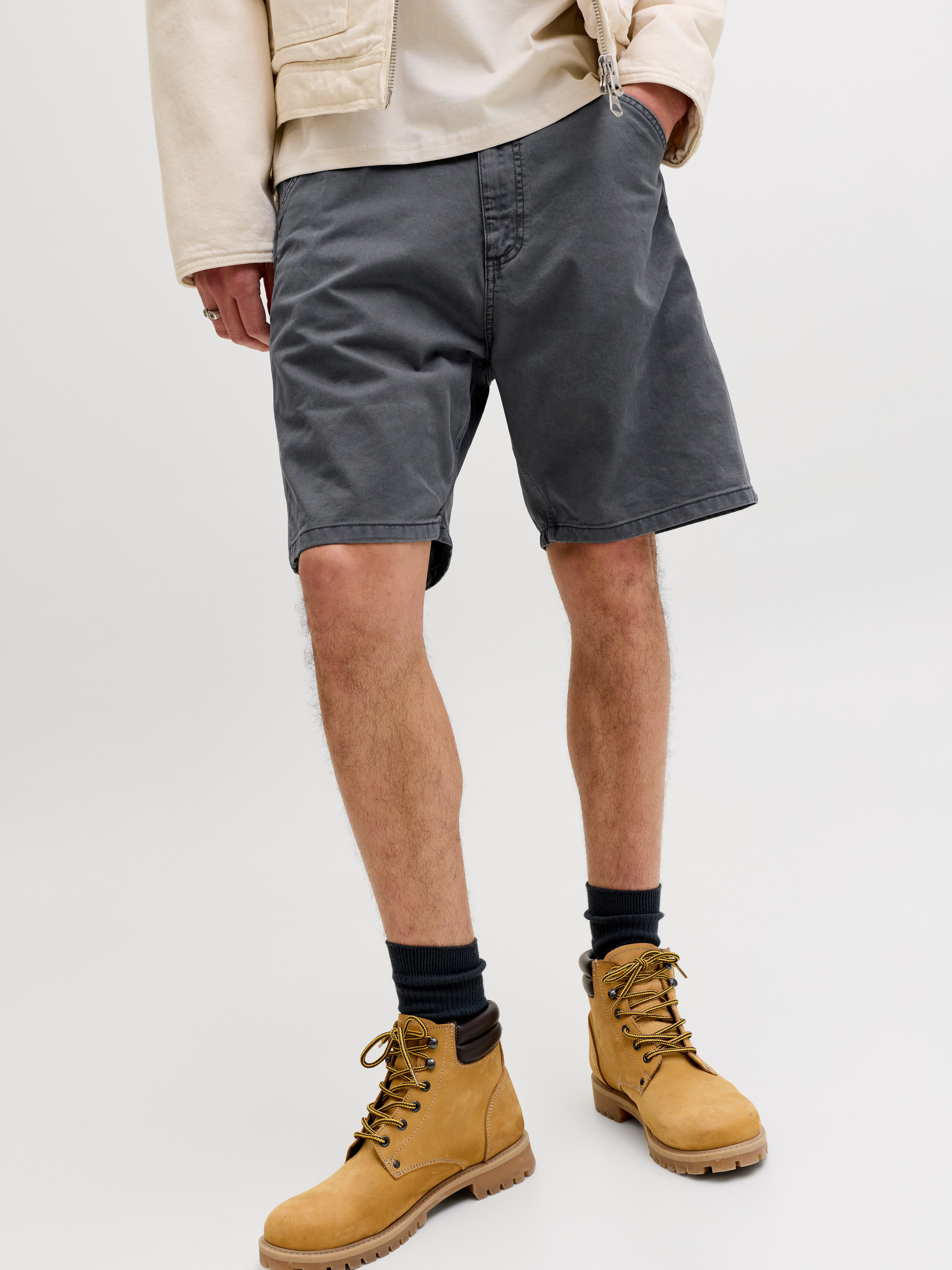 Jack & Jones Chinoshorts JPSTTONY RAYE WORKER SHORT MID SN Baumwolle, 5-Pocket Style