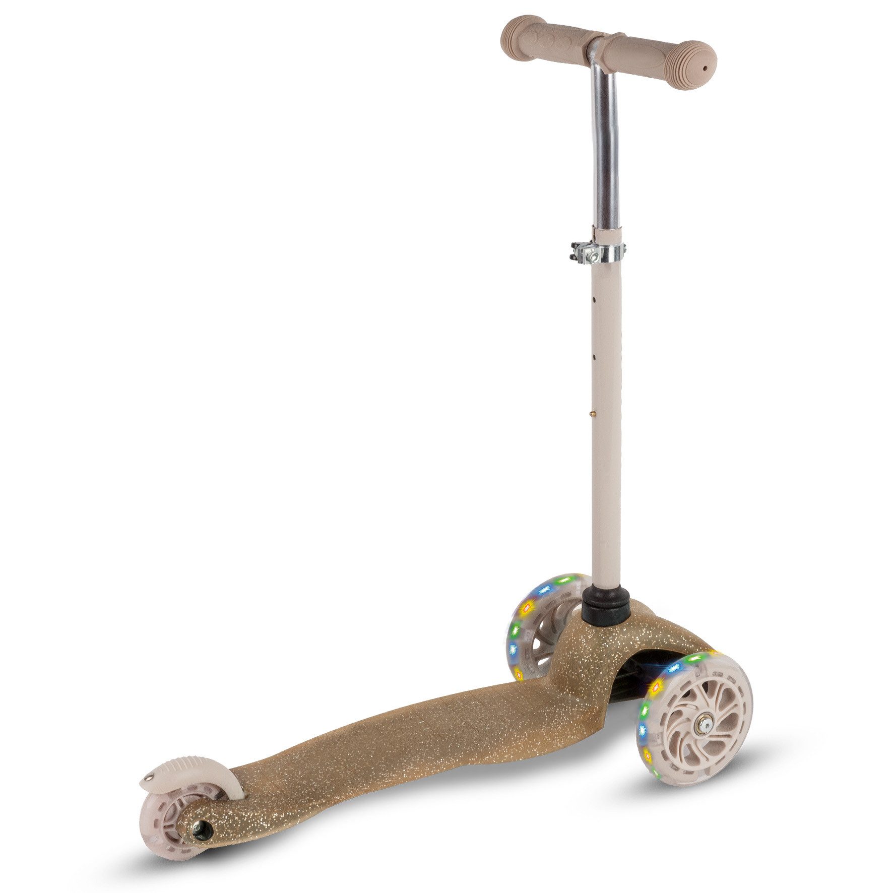 COIL Dreiradscooter Kinderroller, Tretroller, Dreirad-Balance-Roller, Cityroller, 10 km/h, ABEC-7-Lager, 3-stufige Lenkradverstellung, LED-Räder