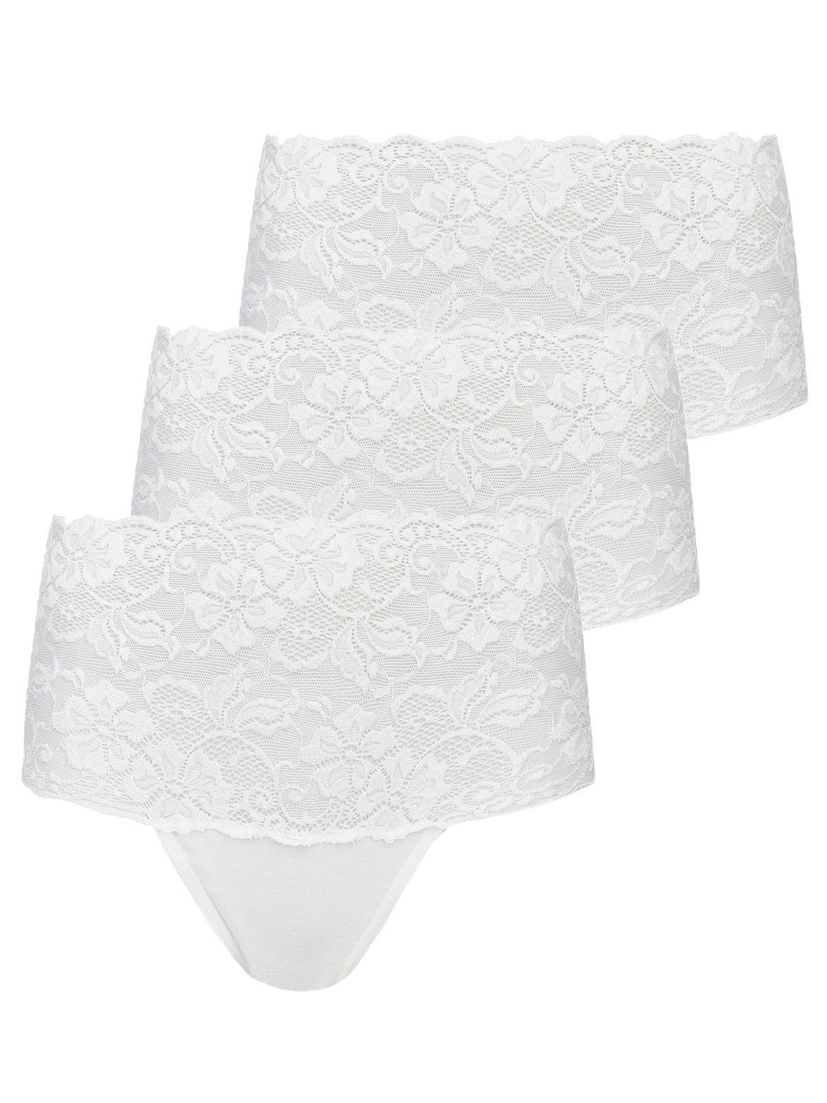 Nina Von C. Taillenslip 3er Pack Damen Taillenslip Fine Cotton (Packung, 3-St) Zwickel