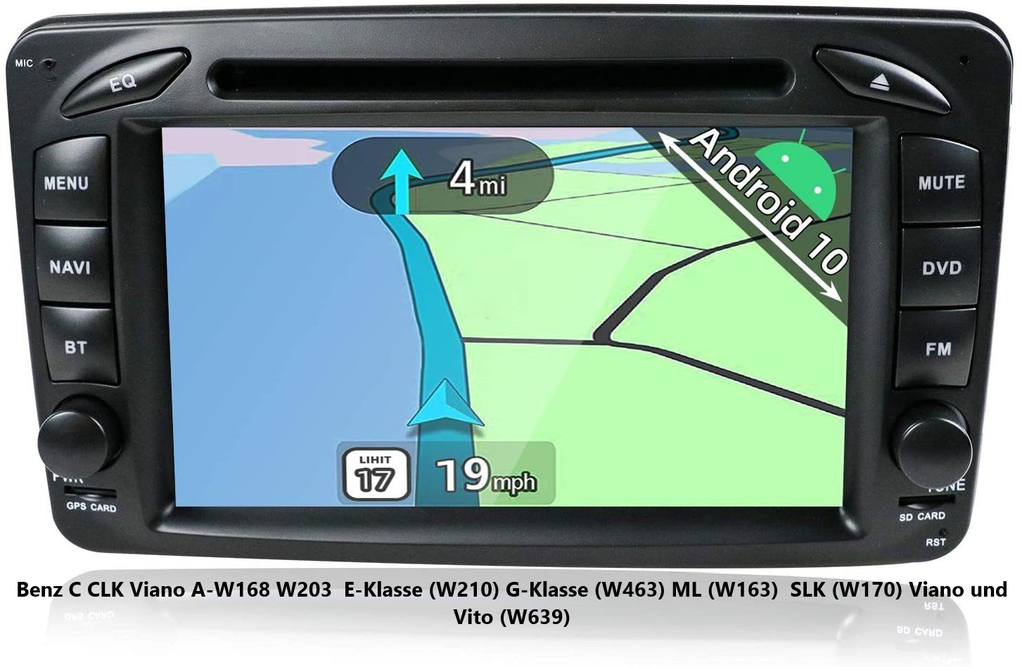 C CLK A-W168 GPS Autoradio Benz W203 für Autoradio Android GABITECH Navi Viano Mercedes