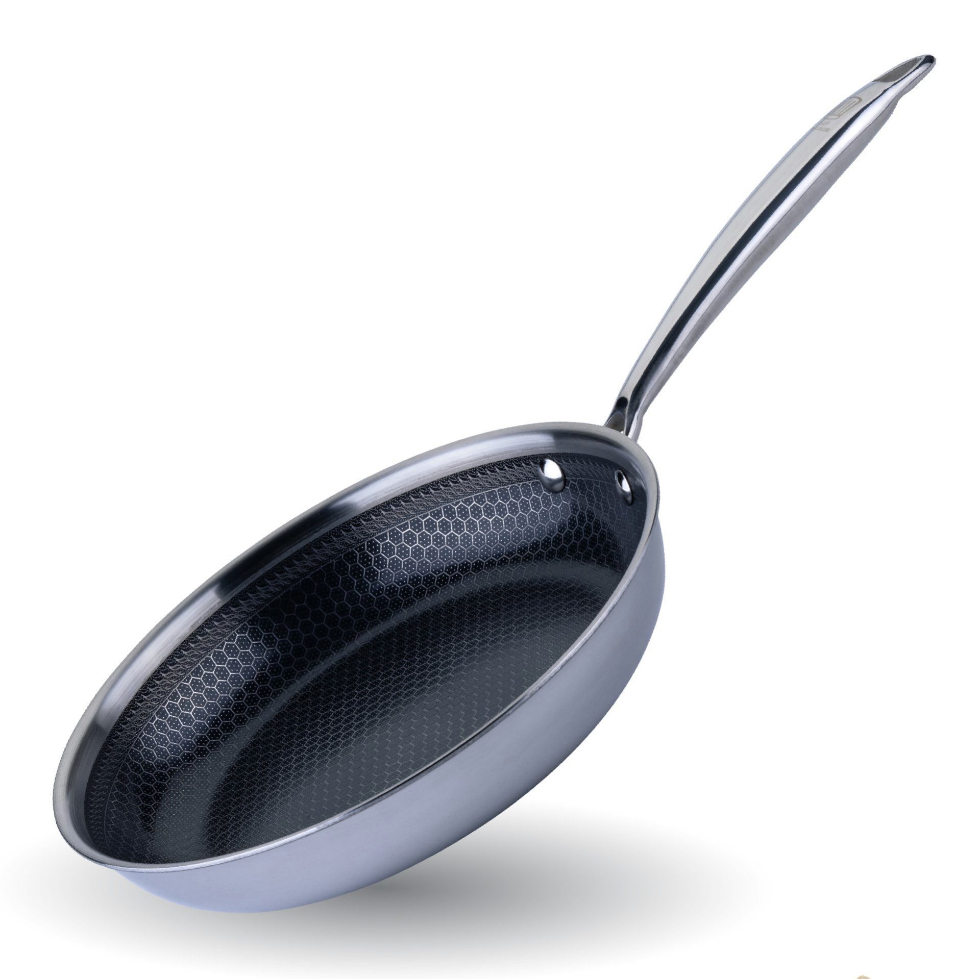 Chefkoch trifft Fackelmann Bratpfanne Tri-Ply, Ø 24 cm, Edelstahl, Induktion/- backofengeeignet, Edelstahl